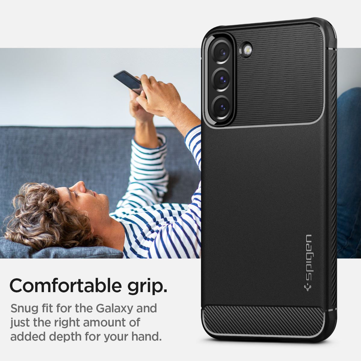Spigen Rugged Armor, matte black - Samsung Galaxy S22 (10)