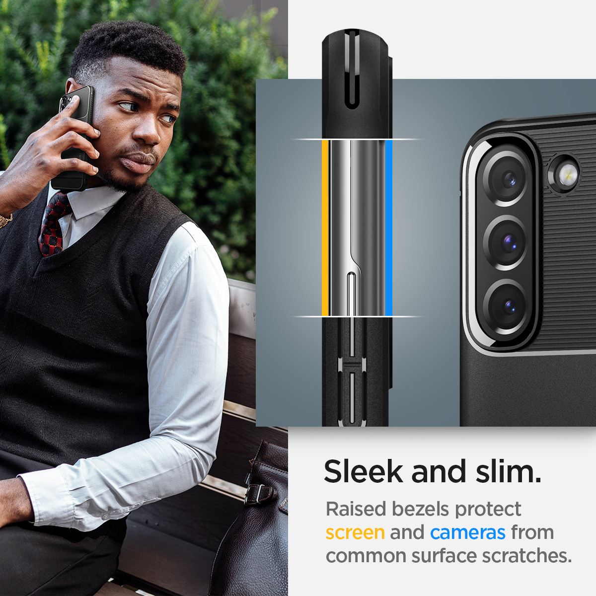 Spigen Rugged Armor, matte black - Samsung Galaxy S22 (12)