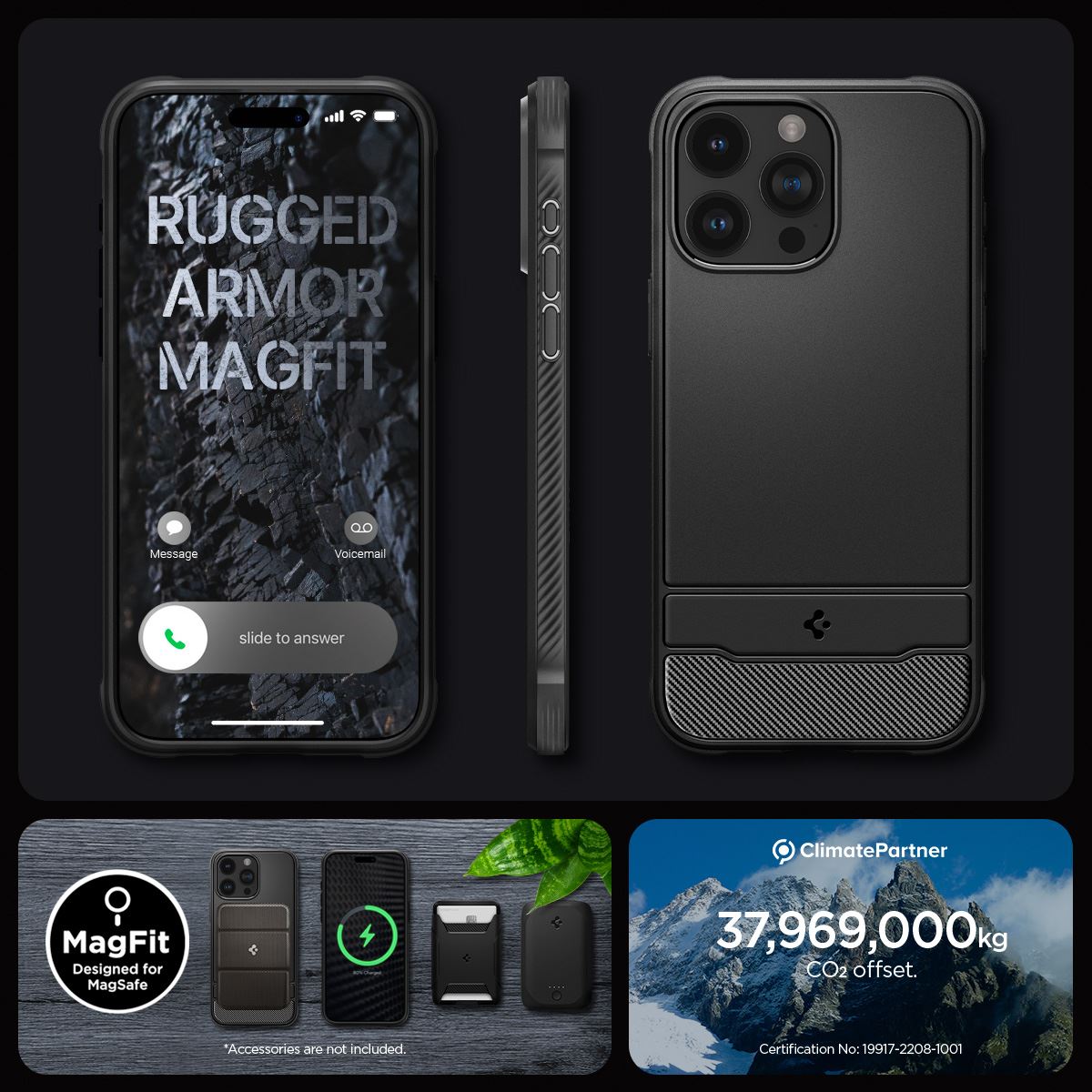Spigen Rugged Armor MagSafe, matte black - iPhone 15 Pro (17)