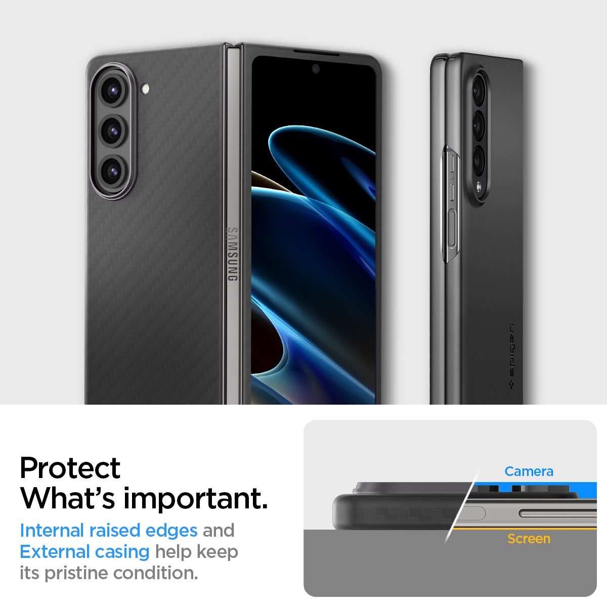 Spigen Air Skin Pro, black - Samsung Galaxy Z Fold5 (11)