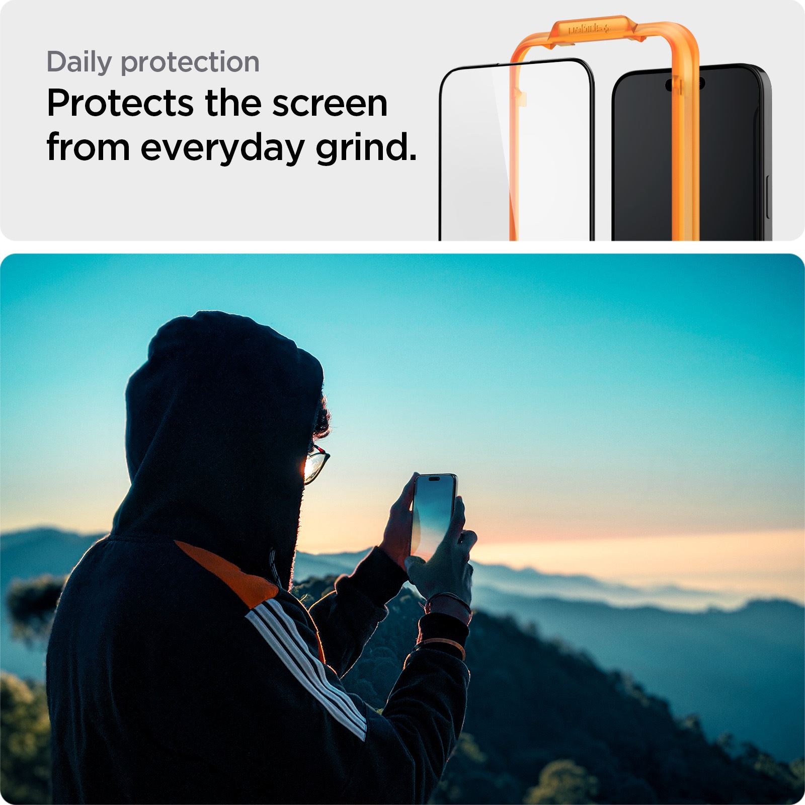 Spigen Glass tR AlignMaster 2 Pack, FC Black - iPhone 15 Pro (10)