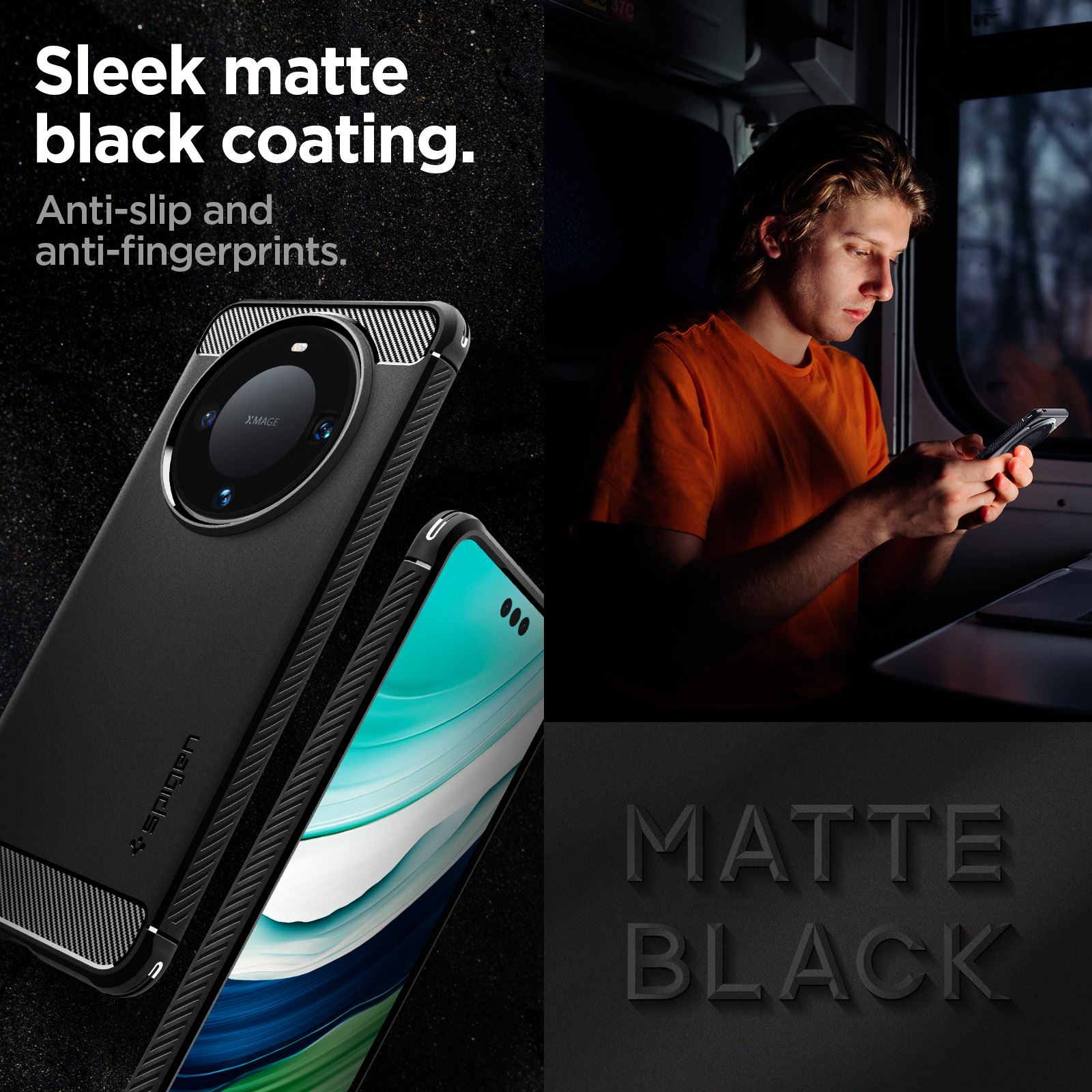 Spigen Rugged Armor, black - Huawei Mate 60 Pro (7)