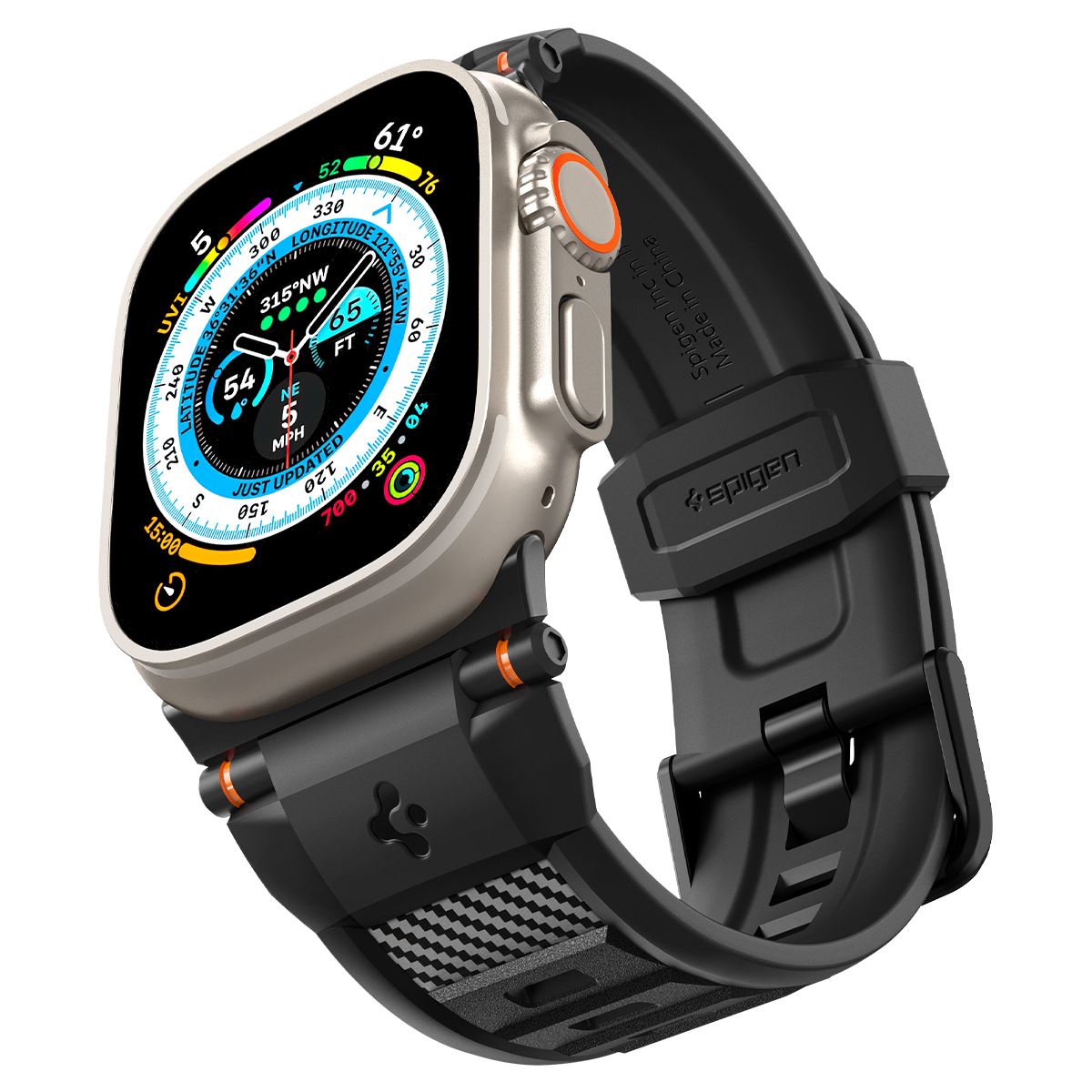 Spigen Rugged Ultra Band, matte black - Apple Watch 49mm/46mm/45mm/44mm/42mm (11)