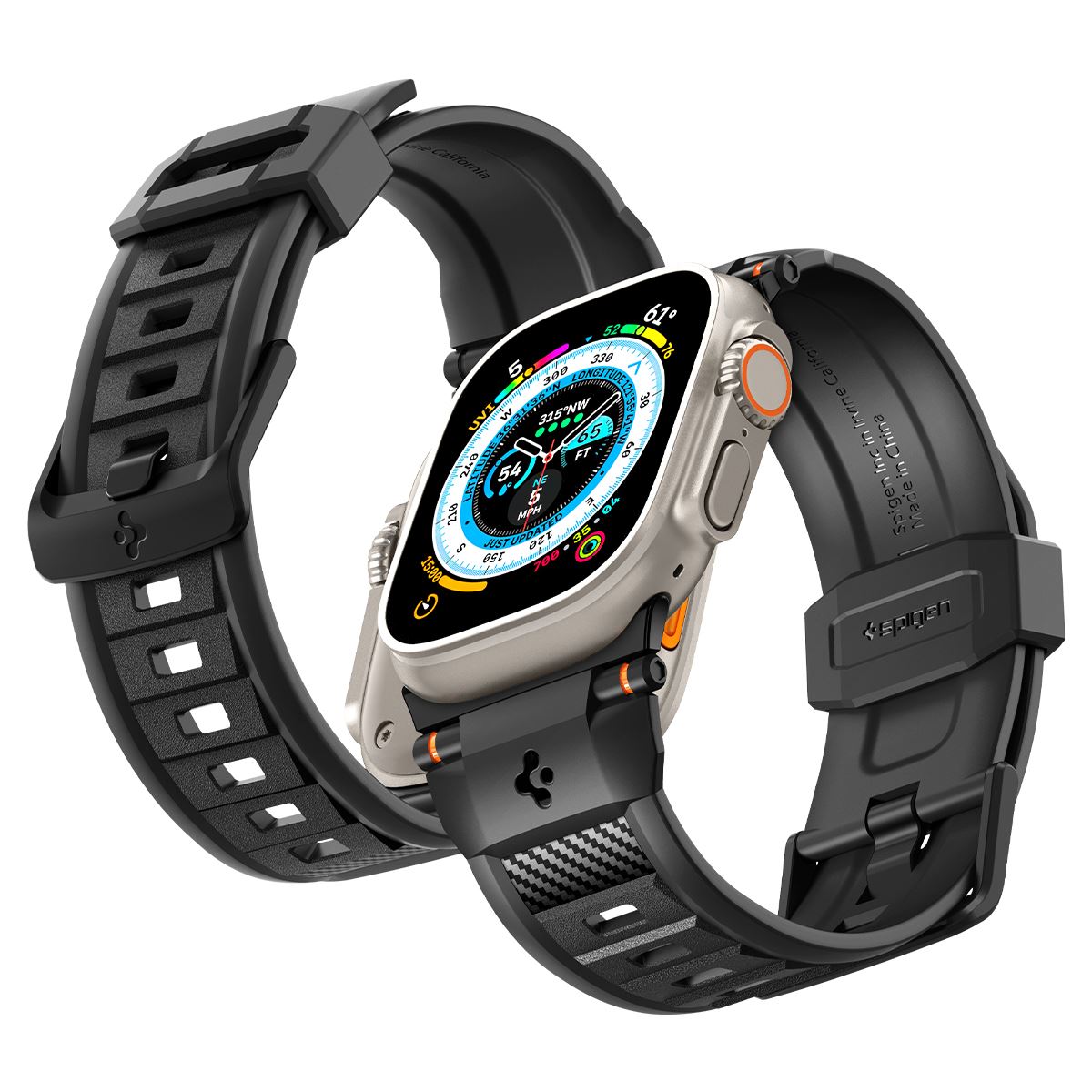 Spigen Rugged Ultra Band, matte black - Apple Watch 49mm/46mm/45mm/44mm/42mm (12)