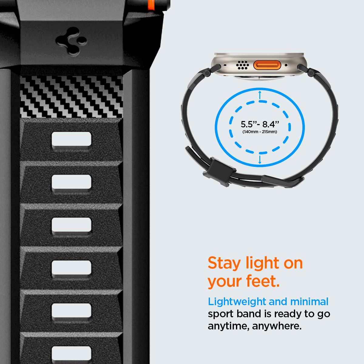 Spigen Rugged Ultra Band, matte black - Apple Watch 49mm/46mm/45mm/44mm/42mm (14)