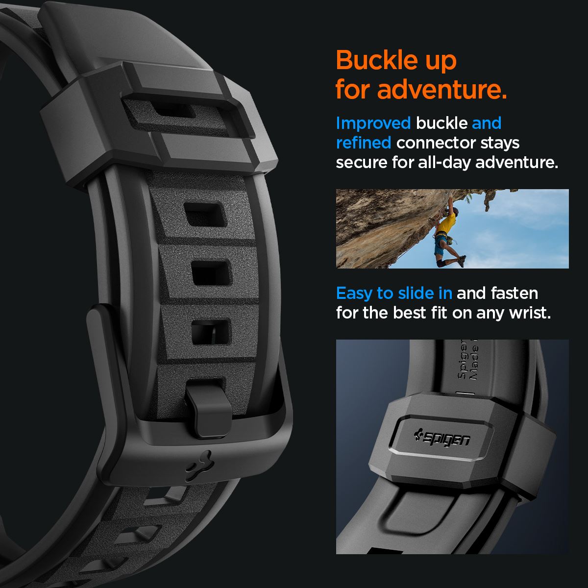 Spigen Rugged Ultra Band, matte black - Apple Watch 49mm/46mm/45mm/44mm/42mm (16)