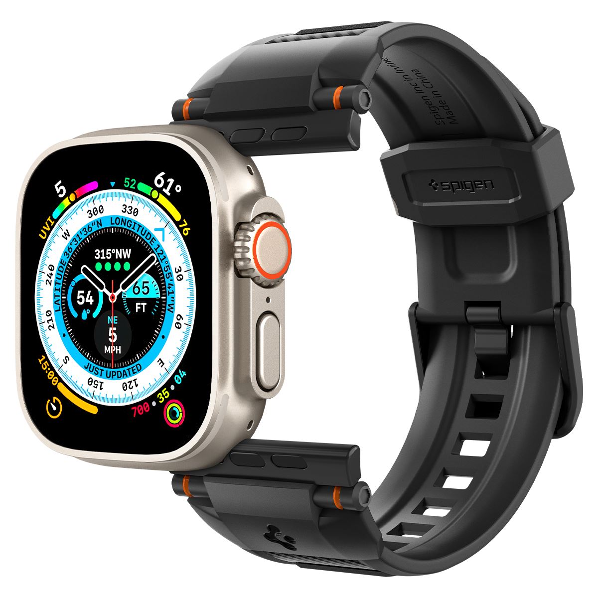 Spigen Rugged Ultra Band, matte black - Apple Watch 49mm/46mm/45mm/44mm/42mm (3)