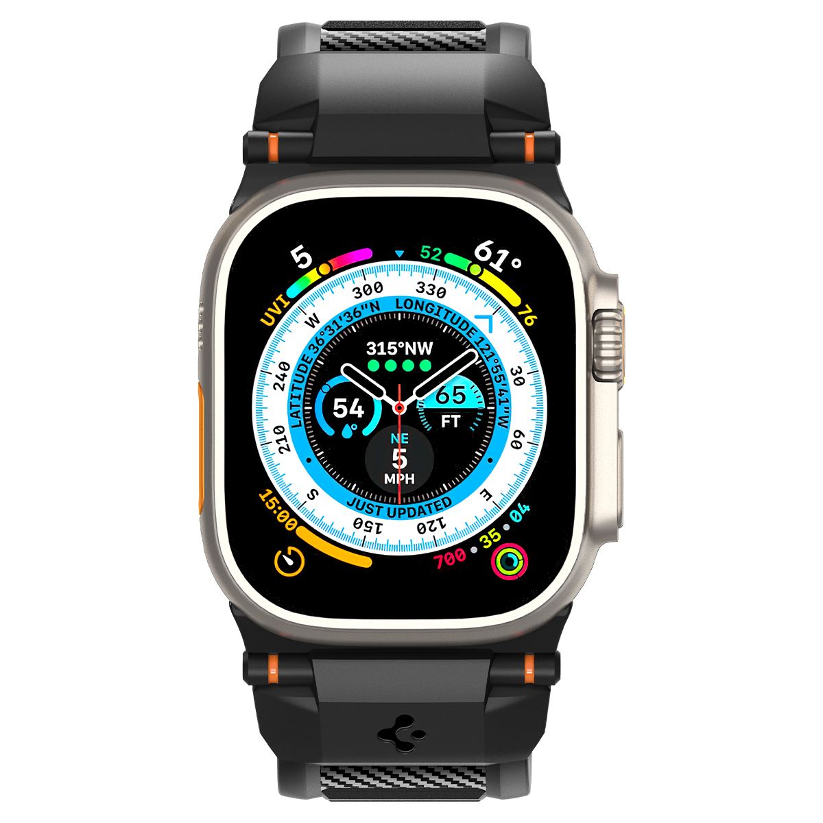 Spigen Rugged Ultra Band, matte black - Apple Watch 49mm/46mm/45mm/44mm/42mm (4)