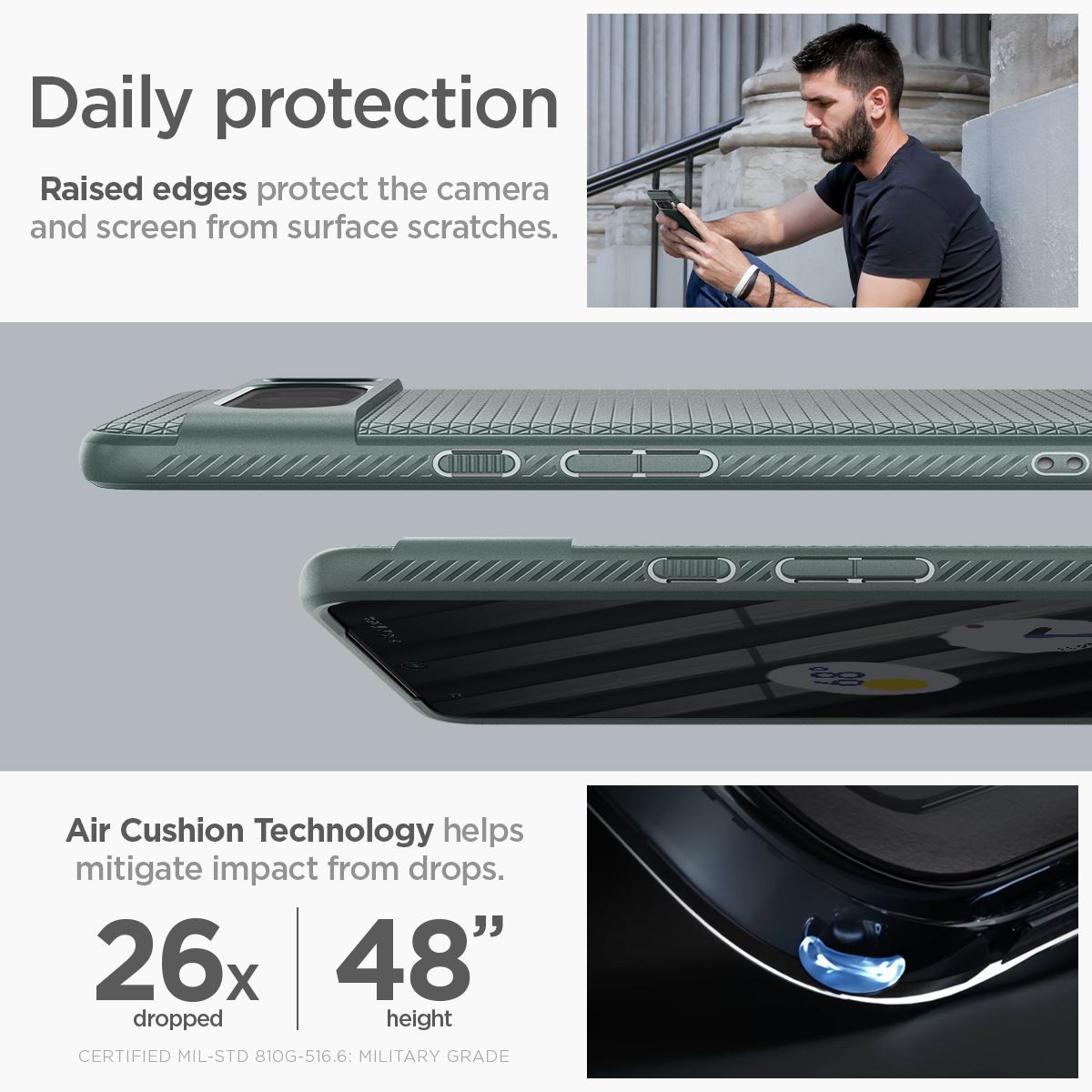 Spigen Liquid Air, abyss green - Google Pixel 8 Pro (16)