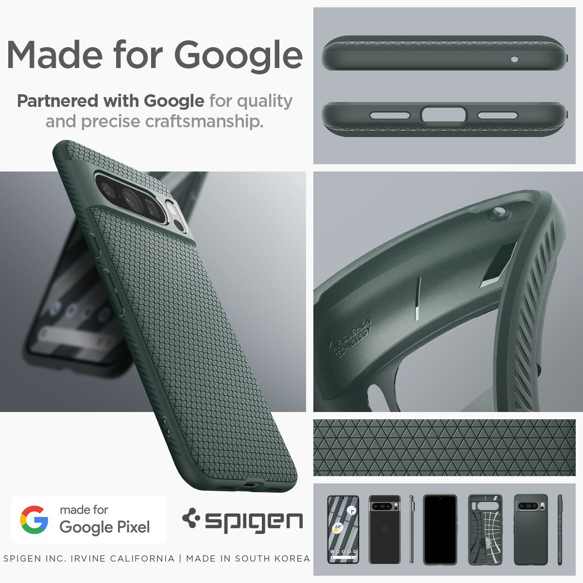 Spigen Liquid Air, abyss green - Google Pixel 8 Pro (19)