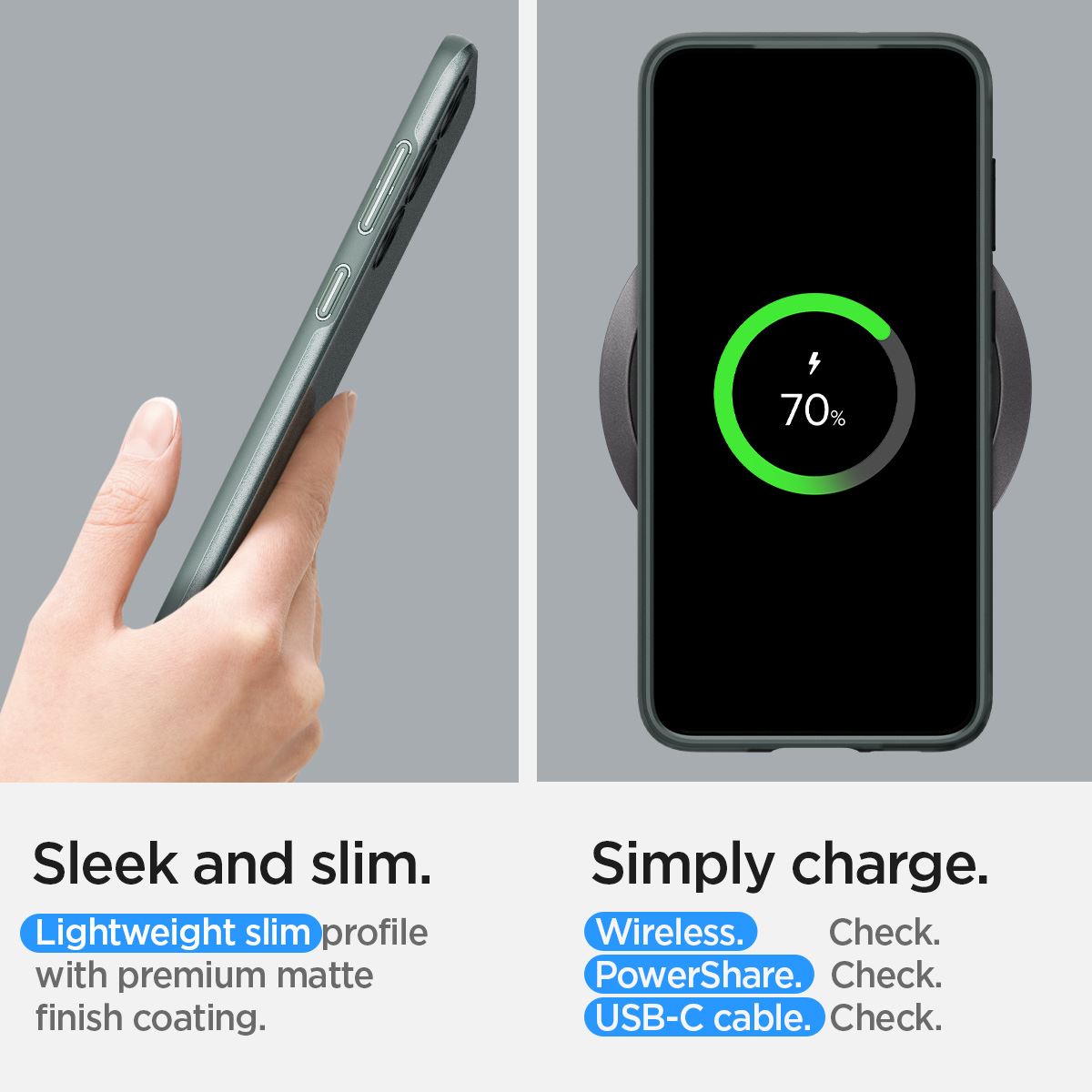Spigen Thin Fit, abyss green - Samsung Galaxy S23 (15)