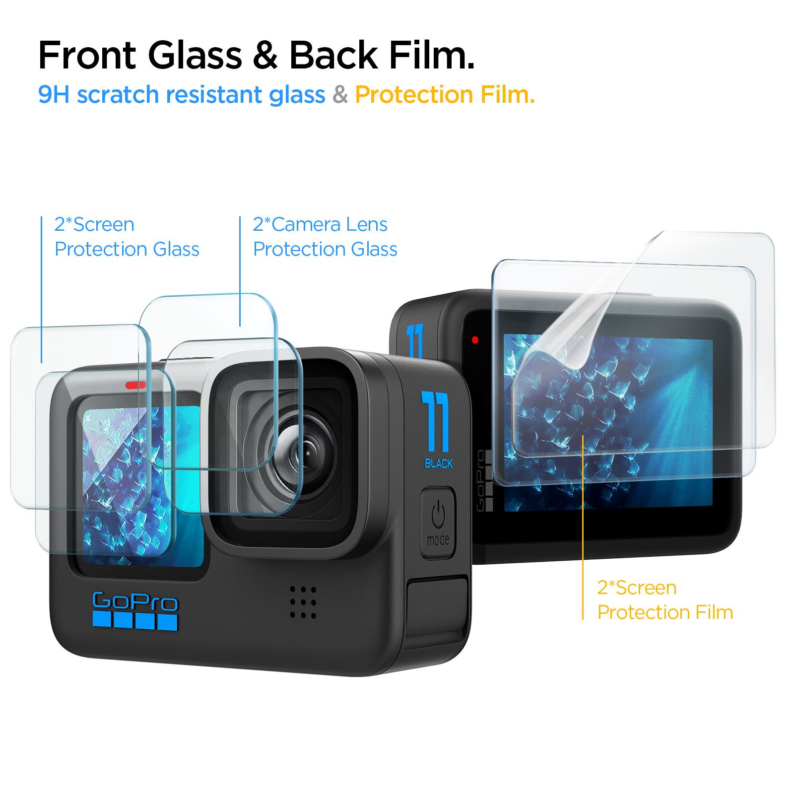 Spigen Glass tR SLIM Multi Pack F2P/L2P - GoPro Hero 4K (4)
