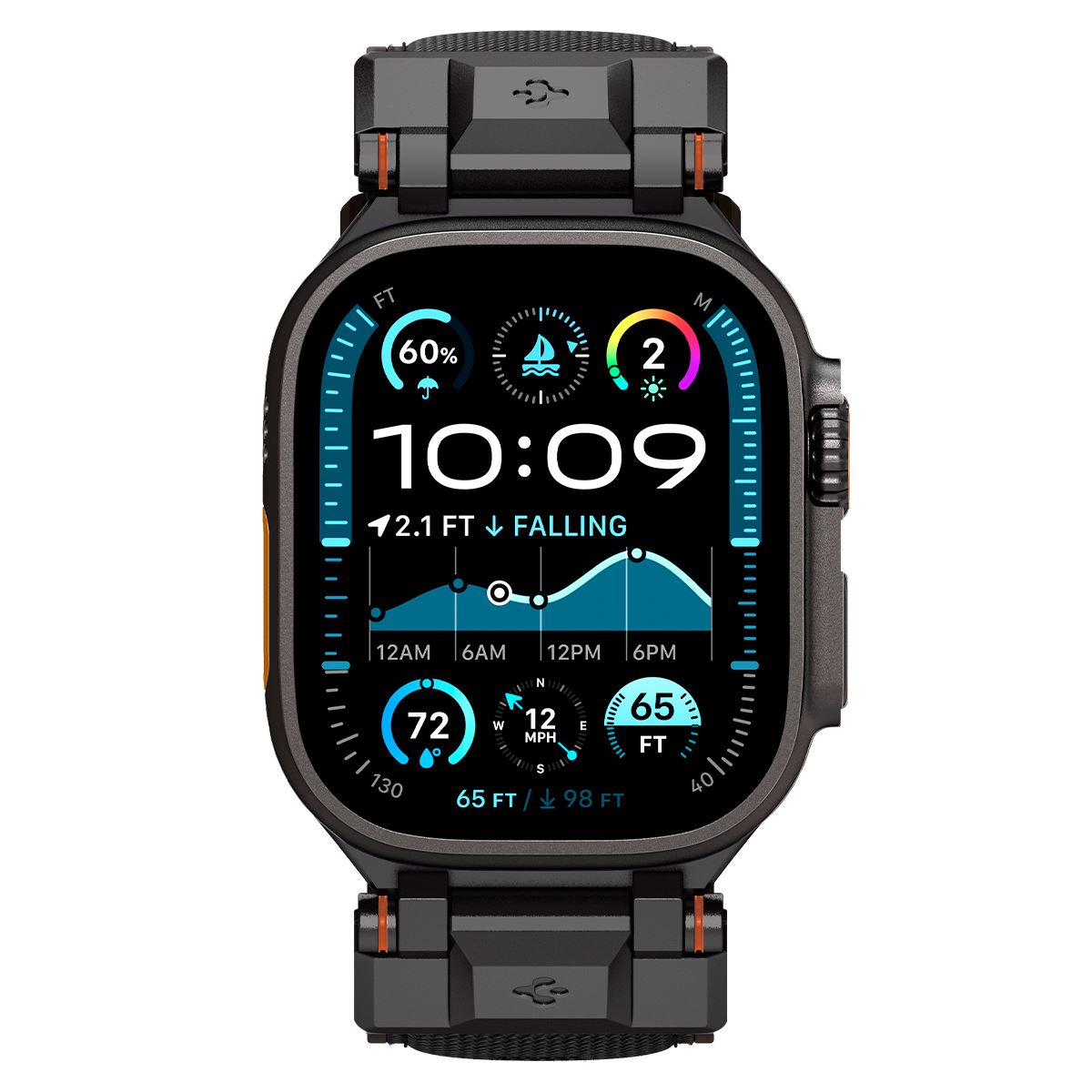 Spigen DuraPro Armor, black edition - Apple Watch 49mm/46mm/45mm/44mm  (8)