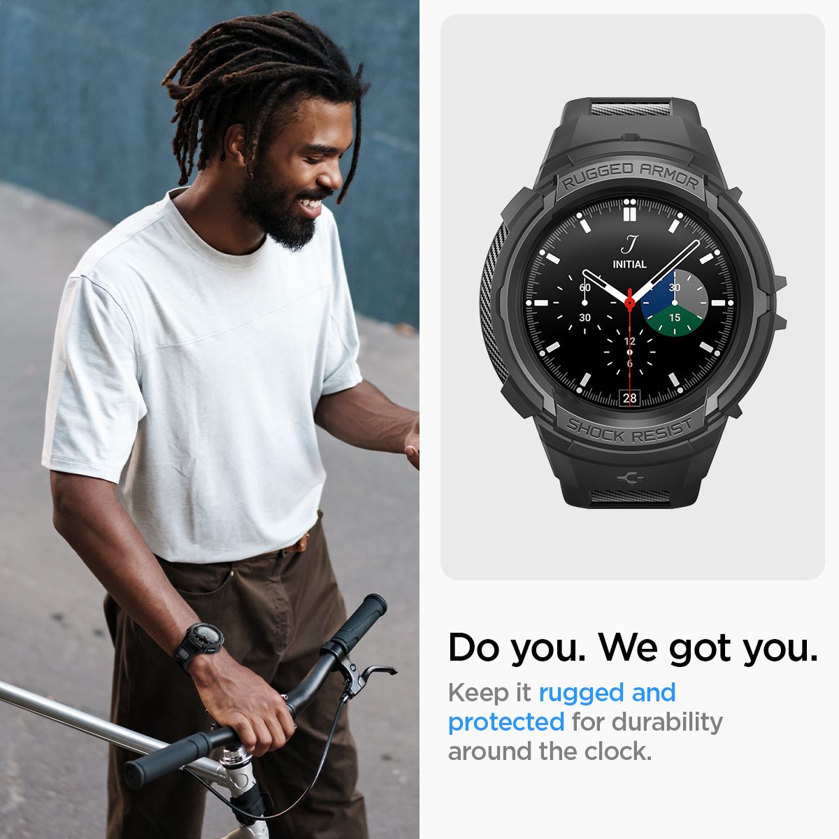 Spigen Rugged Armor Pro, black - Samsung Galaxy Watch5 Pro 45mm (11)
