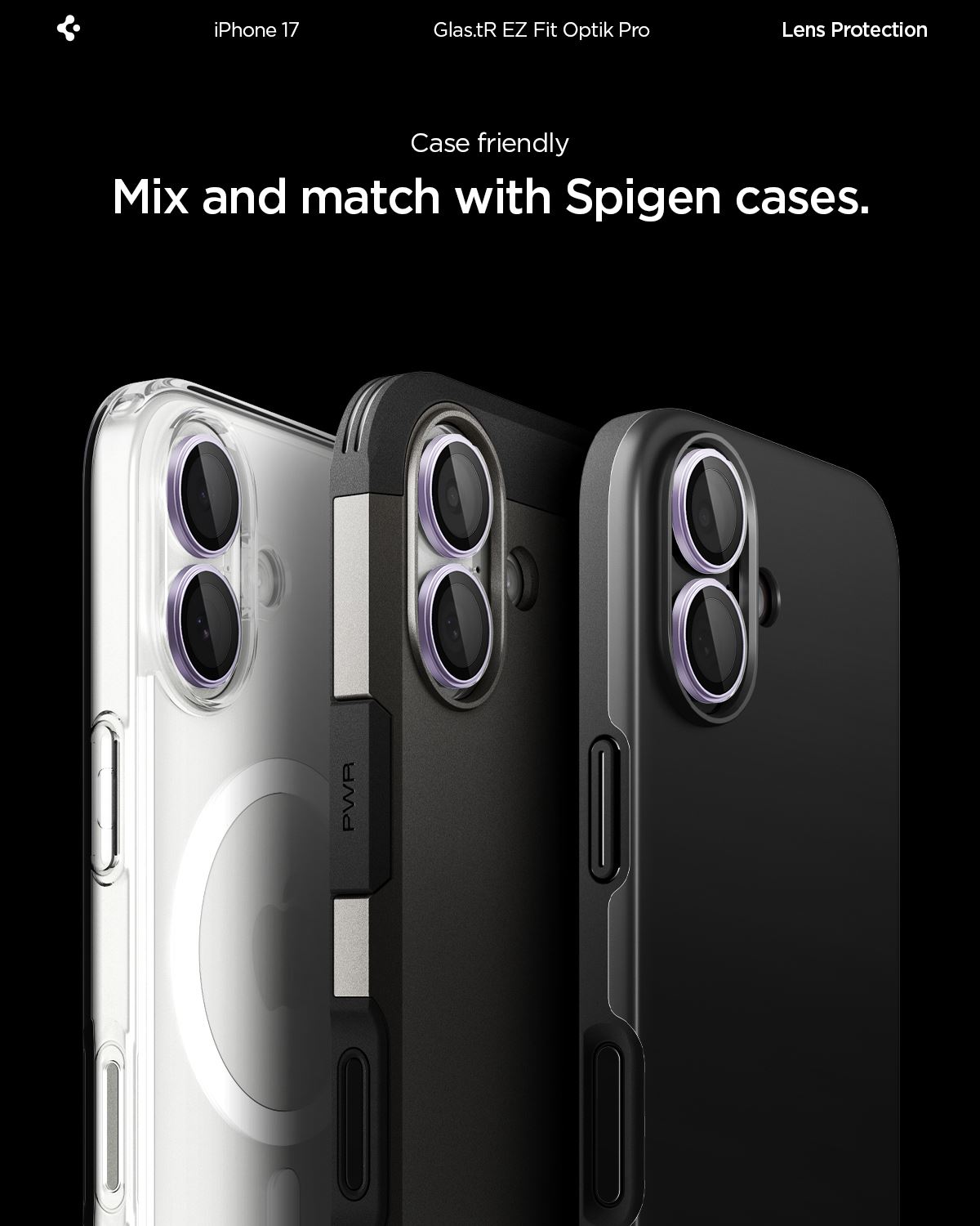 Spigen Glass tR EZ Fit Optik Pro 2 Pack, purple - iPhone 17 (12)
