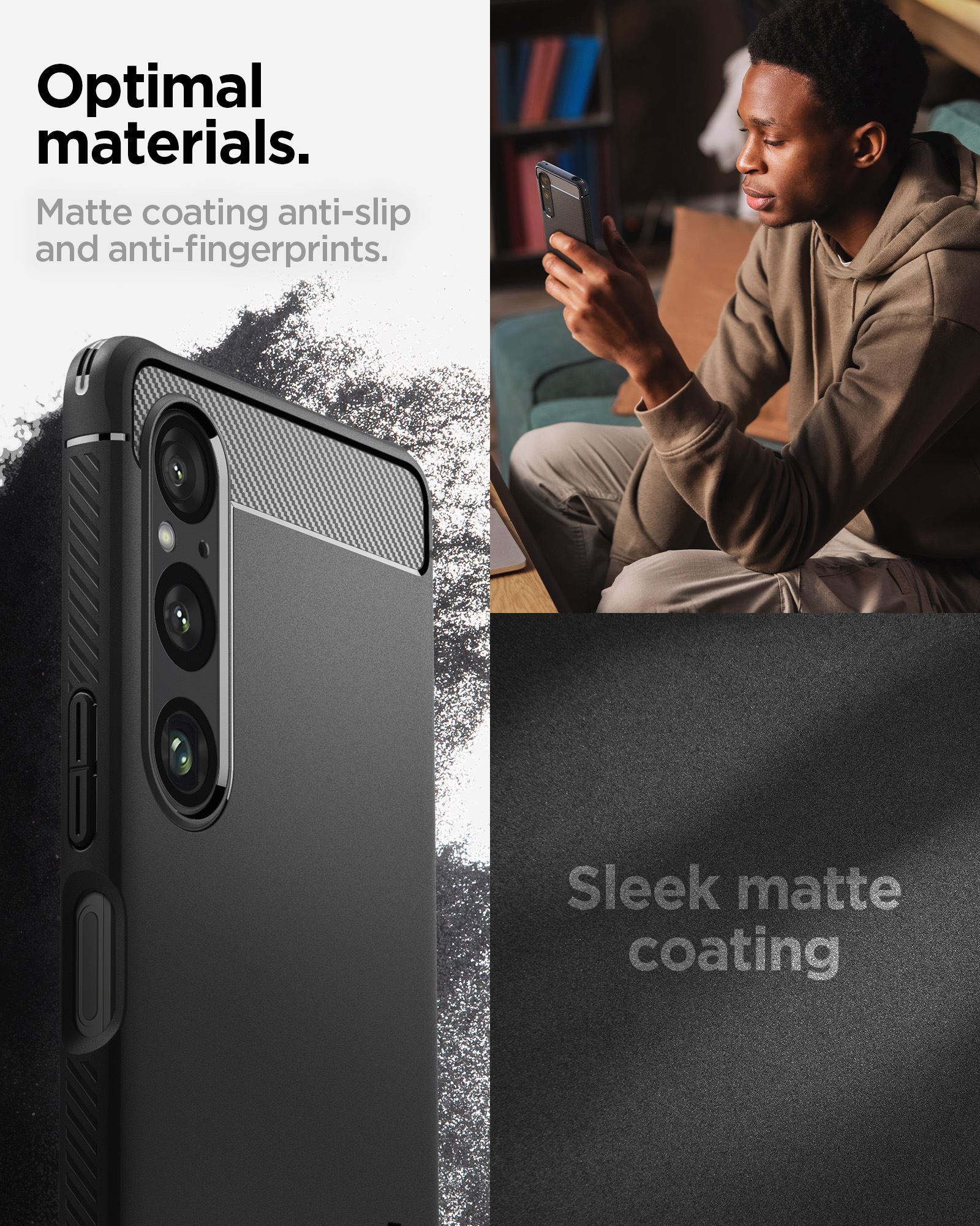 Spigen Rugged Armor, matte black - Sony Xperia 1 VI (10)
