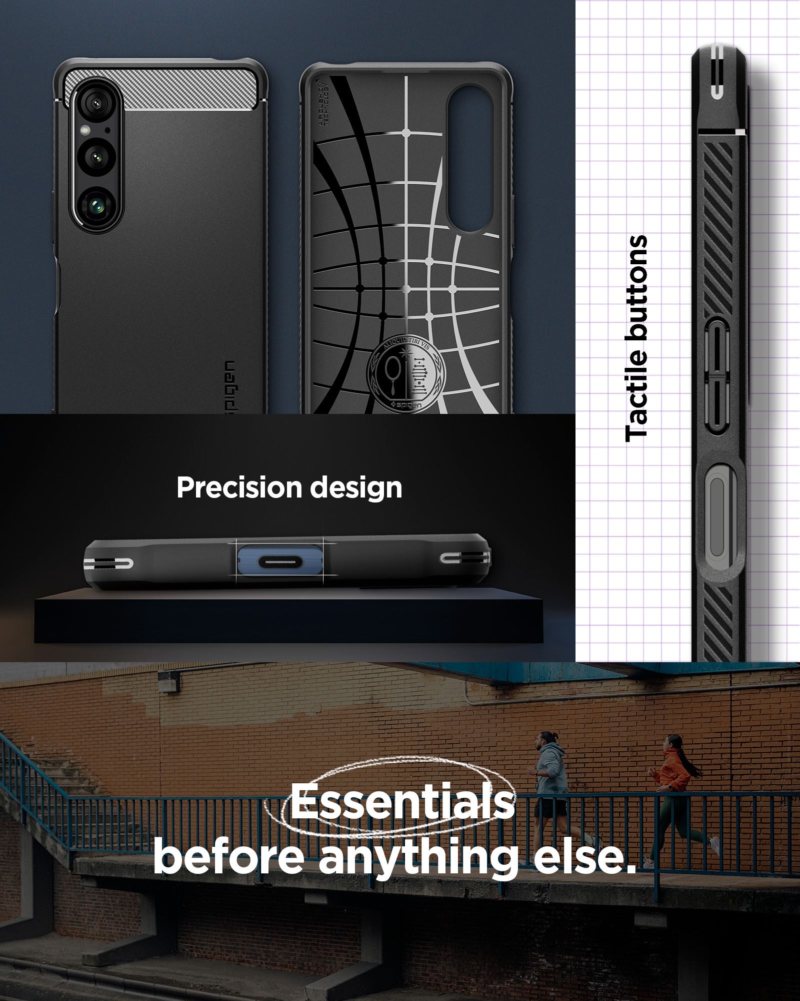Spigen Rugged Armor, matte black - Sony Xperia 1 VI (11)
