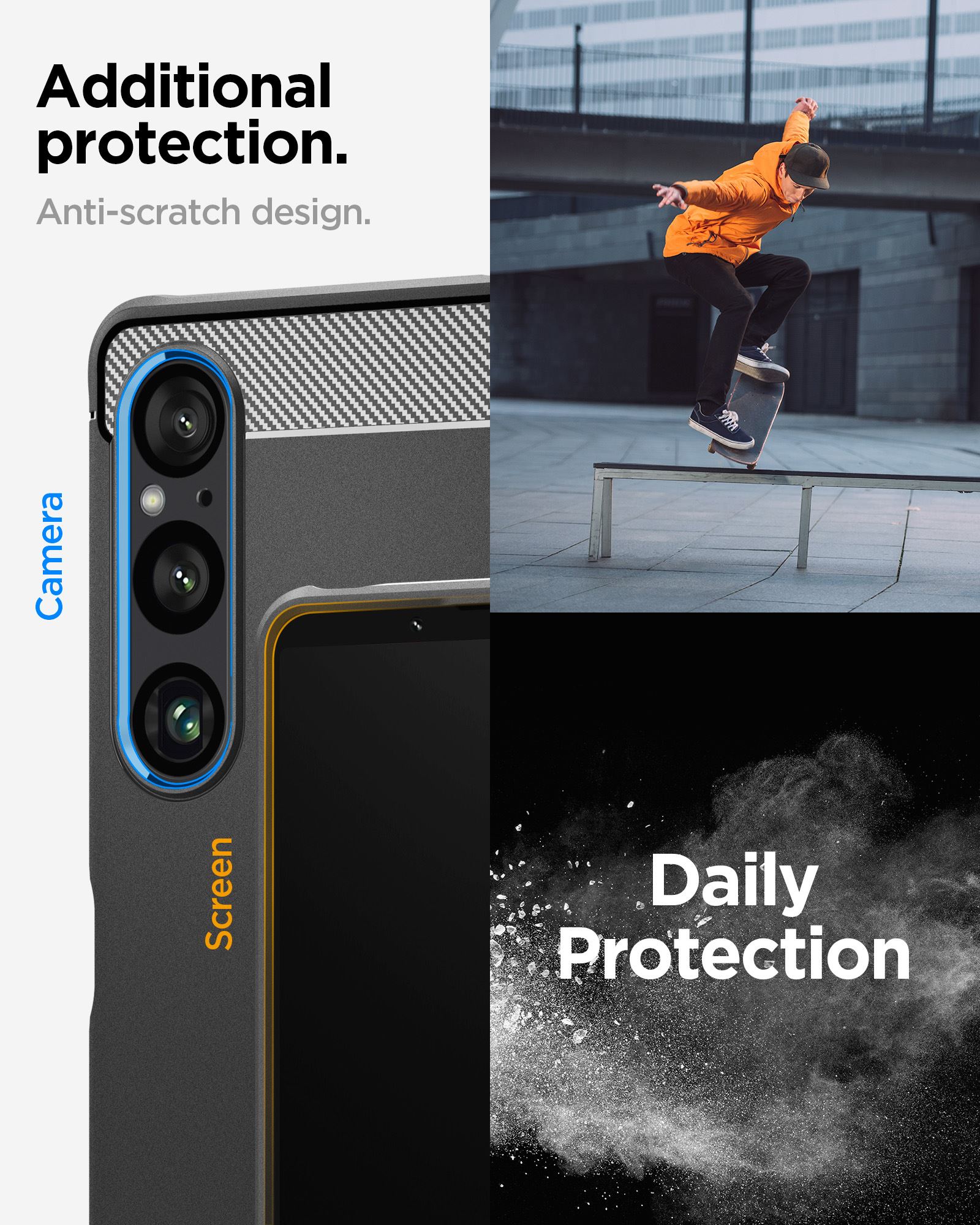 Spigen Rugged Armor, matte black - Sony Xperia 1 VI (9)