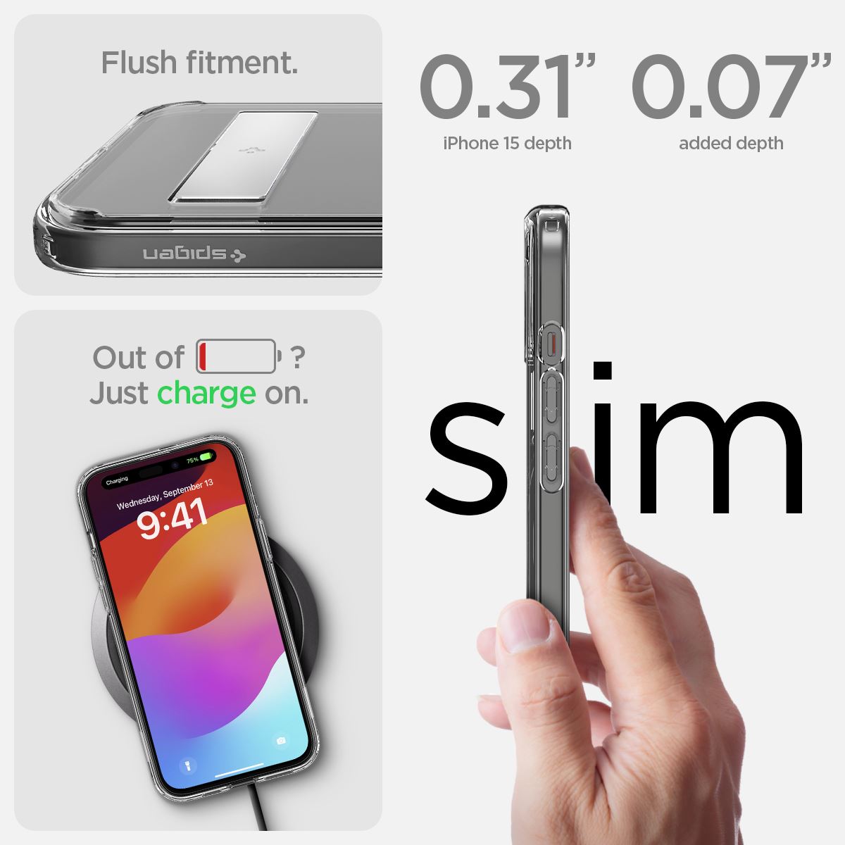 Spigen Ultra Hybrid S MagSafe, crystal clear - iPhone 15 (15)
