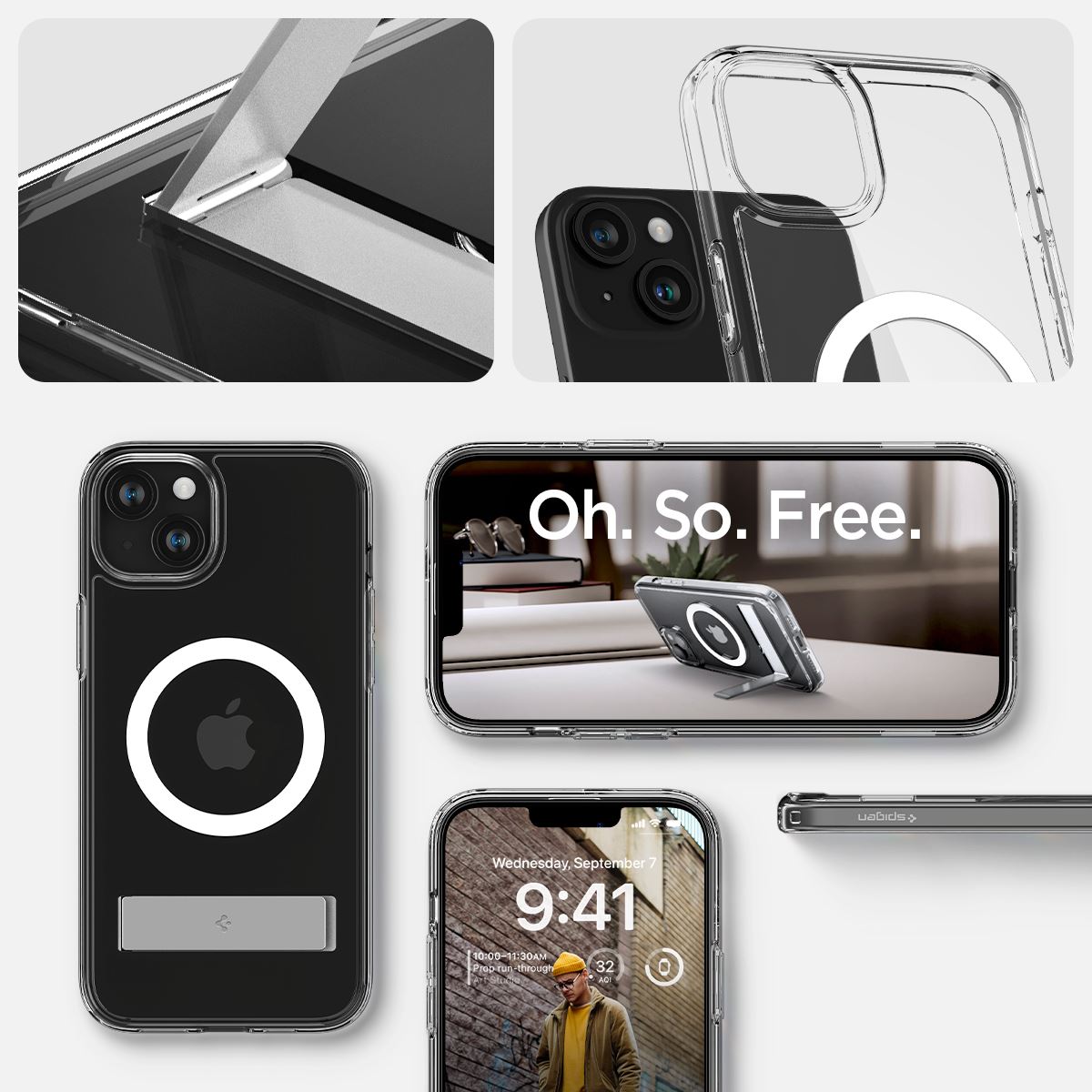 Spigen Ultra Hybrid S MagSafe, crystal clear - iPhone 15 (16)