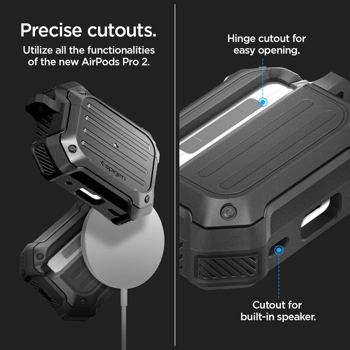 Spigen Tough Armor MagSafe, black - AirPods Pro 2 (18)
