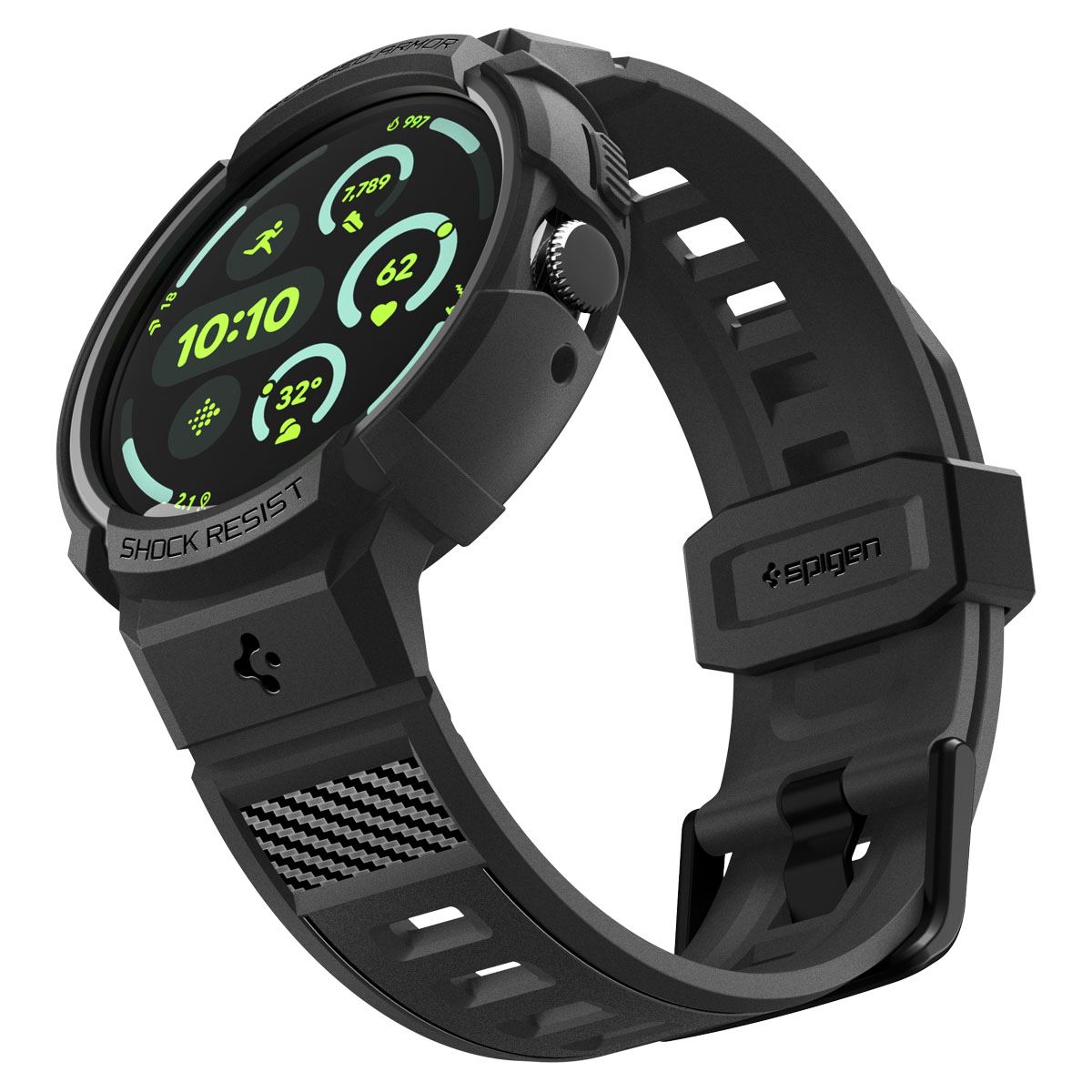 Spigen Rugged Armor, matte black - Google Pixel Watch 4 41mm (10)
