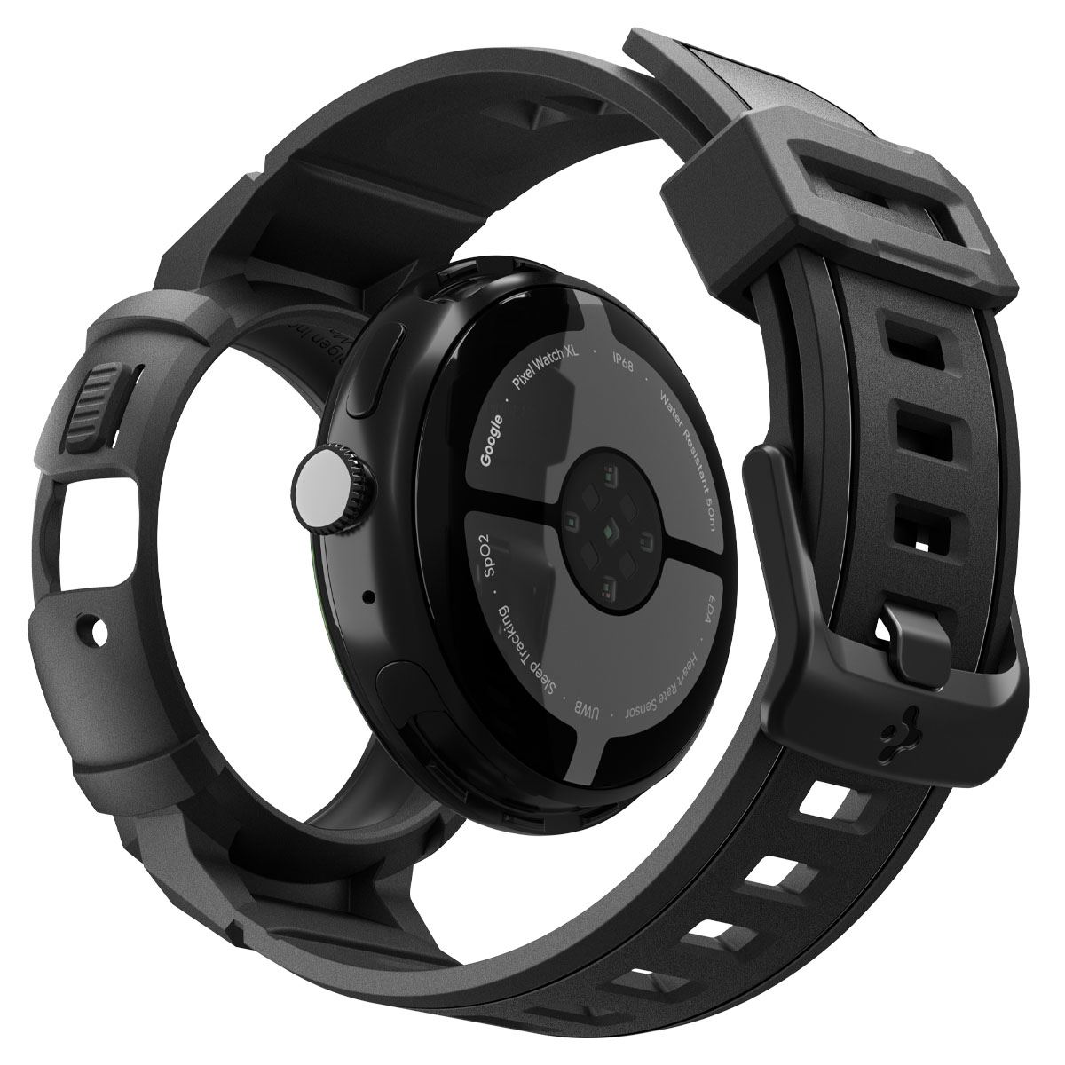 Spigen Rugged Armor, matte black - Google Pixel Watch 4 41mm (6)