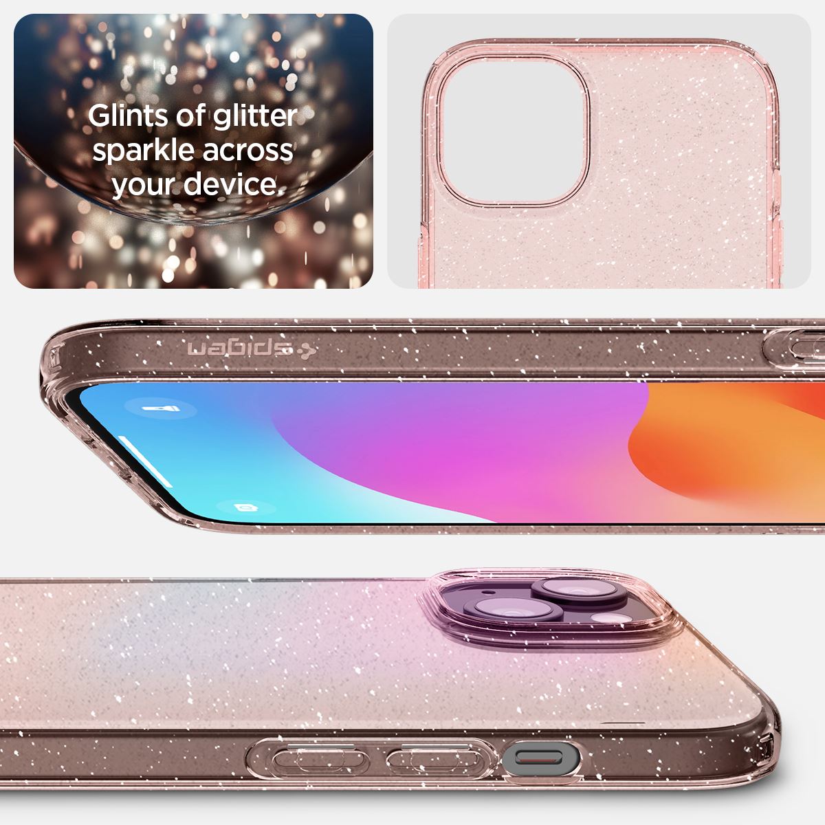 Spigen Liquid Crystal Glitter, rose quartz - iPhone 15 Plus (13)