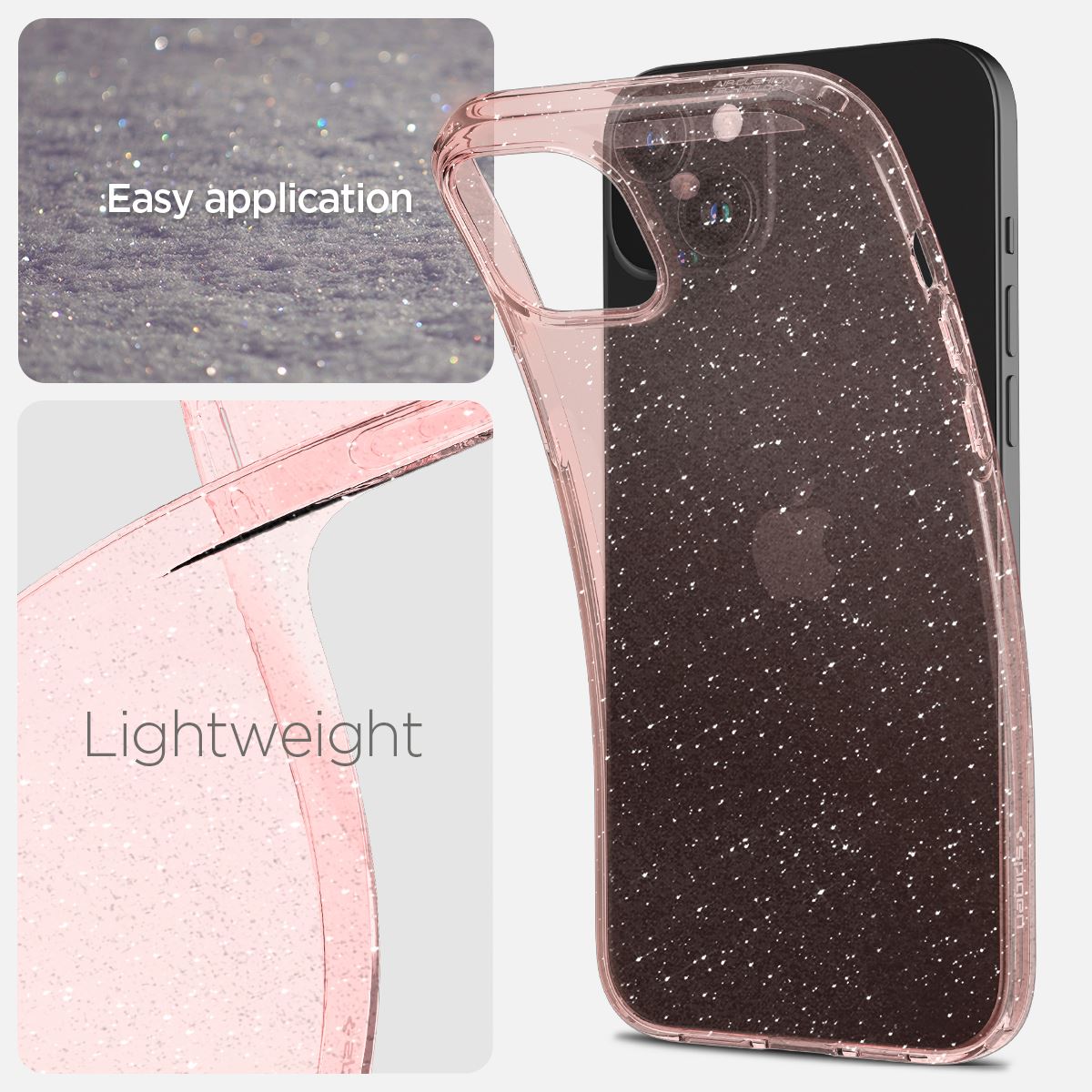 Spigen Liquid Crystal Glitter, rose quartz - iPhone 15 Plus (14)