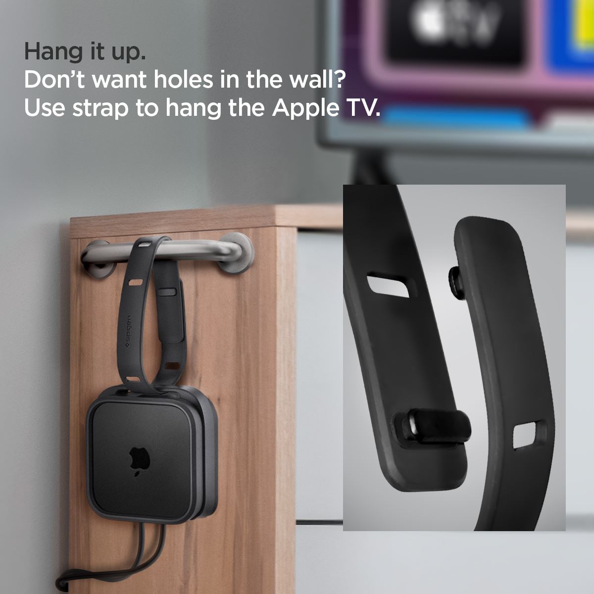 Spigen Silicone Fit Mount, black - Apple TV 4K 3th Gen (2022) (17)