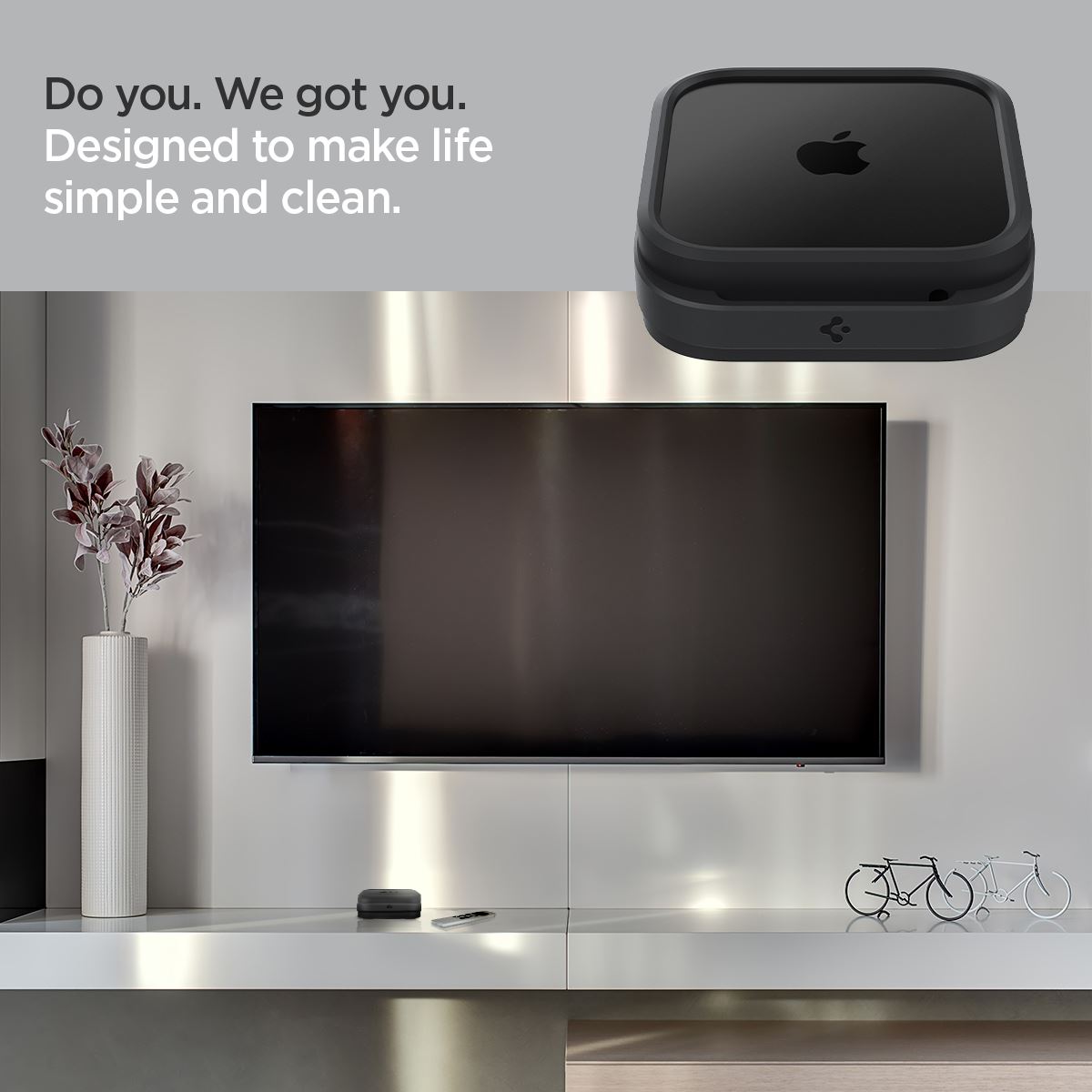 Spigen Silicone Fit Mount, black - Apple TV 4K 3th Gen (2022) (21)