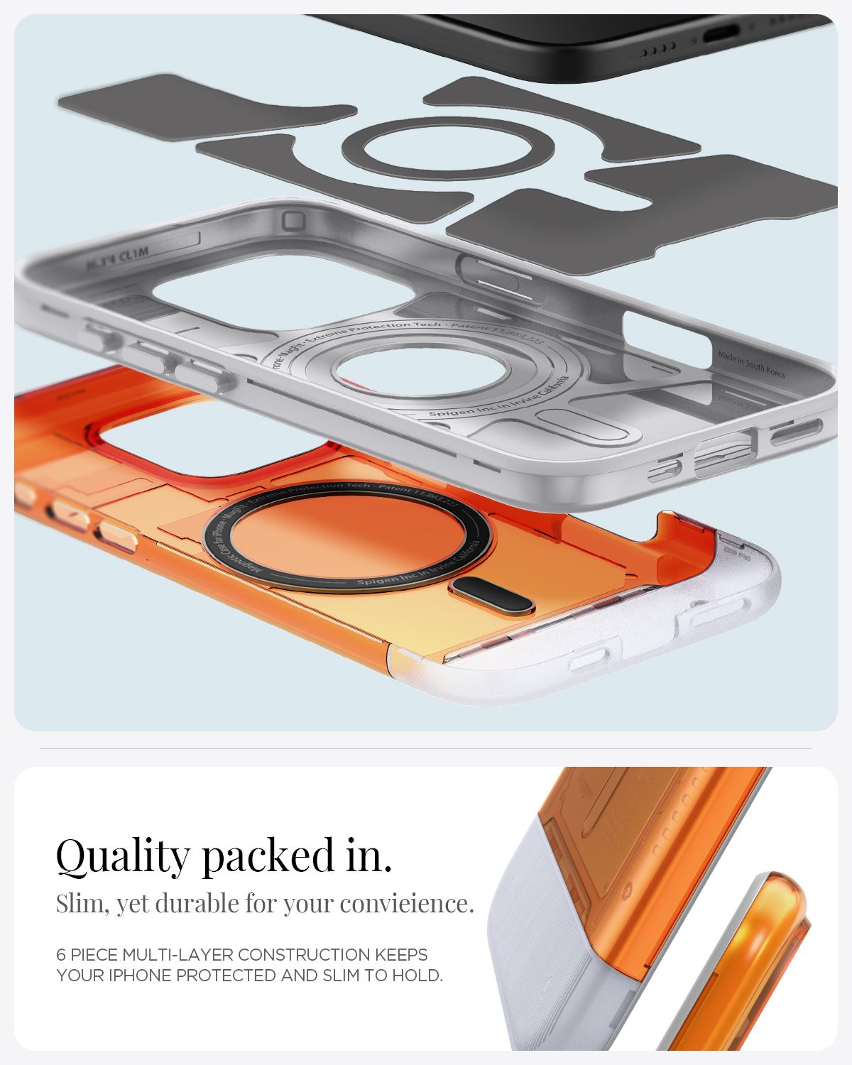 Spigen Classic C1 MagSafe, tangerine - iPhone 16 Pro (13)