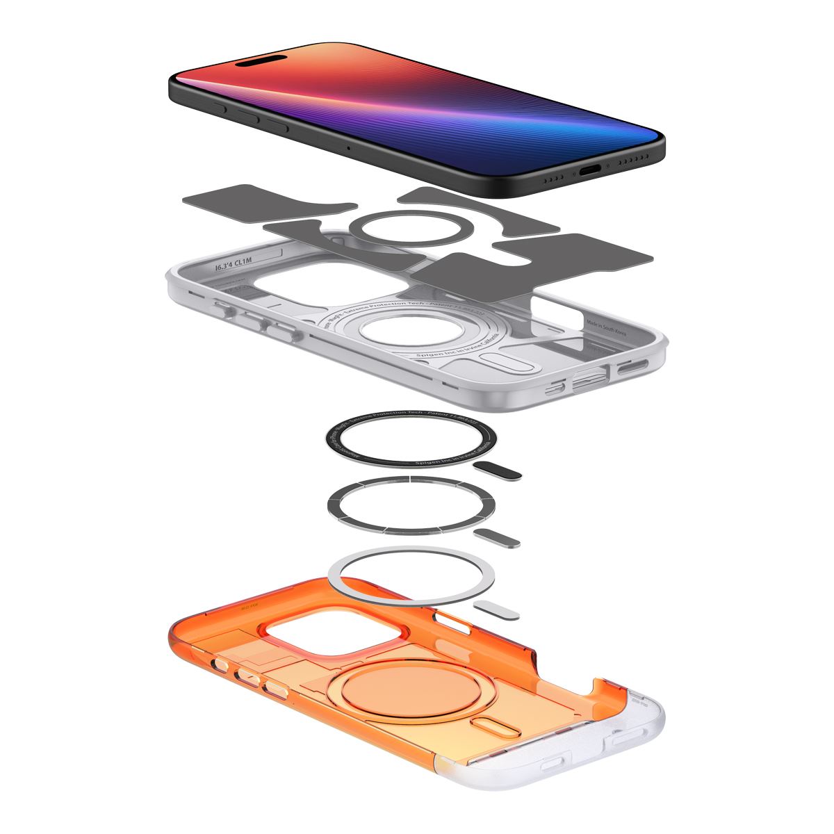 Spigen Classic C1 MagSafe, tangerine - iPhone 16 Pro (8)