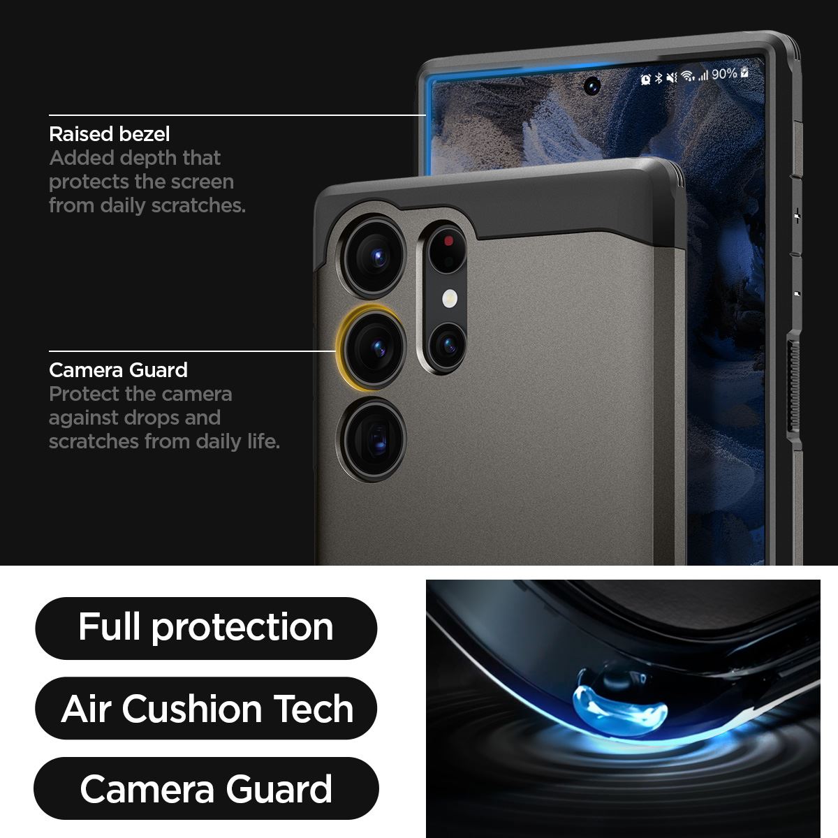 Spigen Tough Armor, gunmetal - Samsung Galaxy S23 Ultra (15)