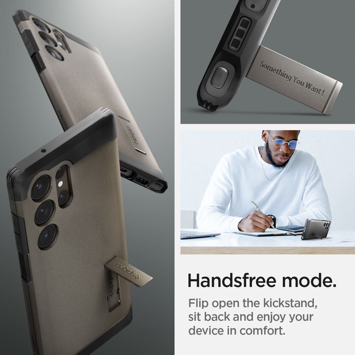 Spigen Tough Armor, gunmetal - Samsung Galaxy S23 Ultra (16)