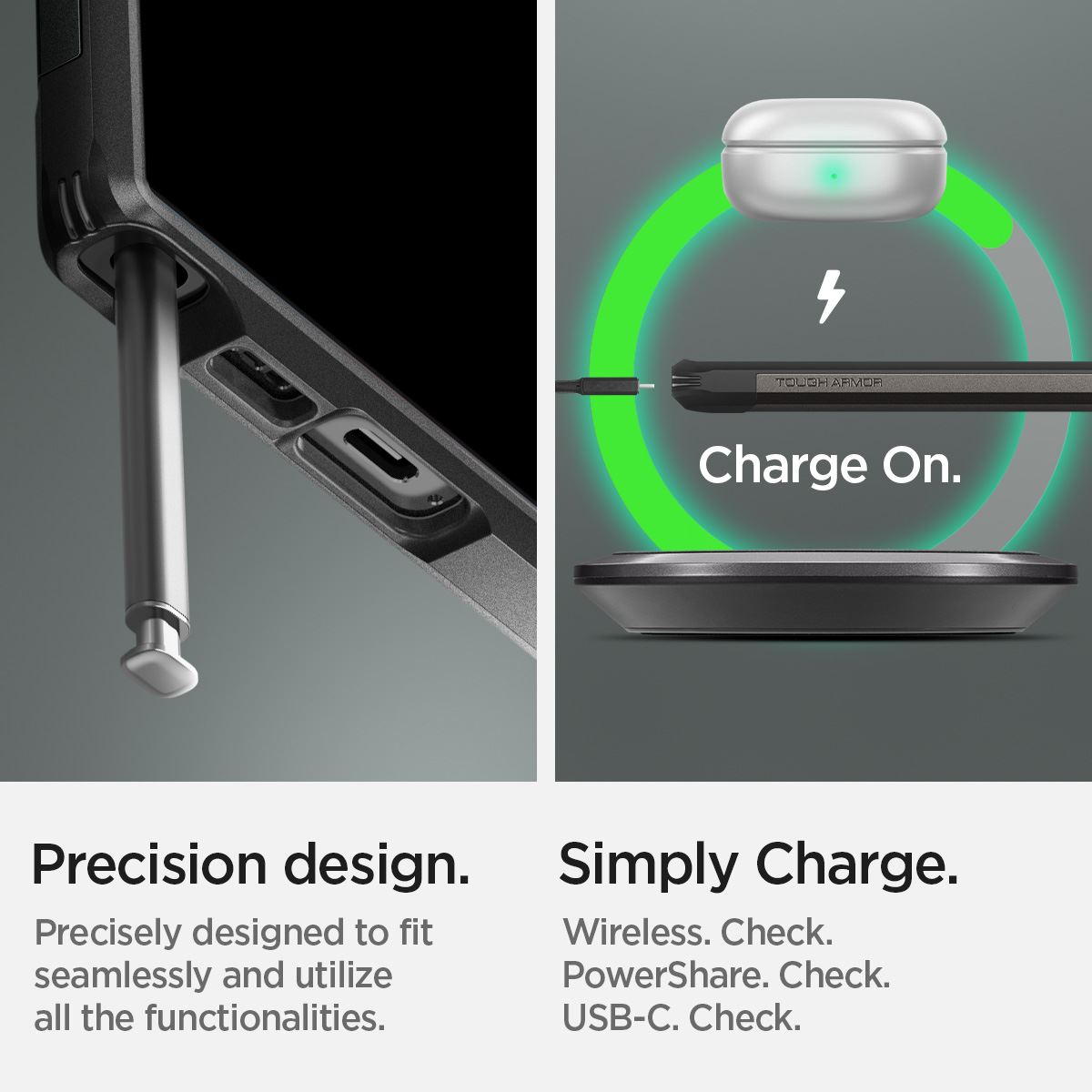 Spigen Tough Armor, gunmetal - Samsung Galaxy S23 Ultra (17)