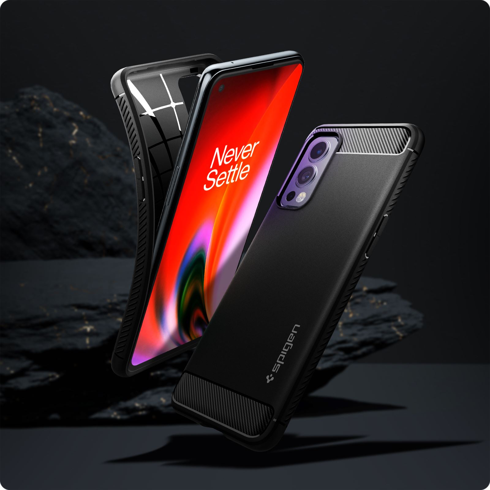 Spigen Rugged Armor, black - OnePlus Nord 2 5G (2)