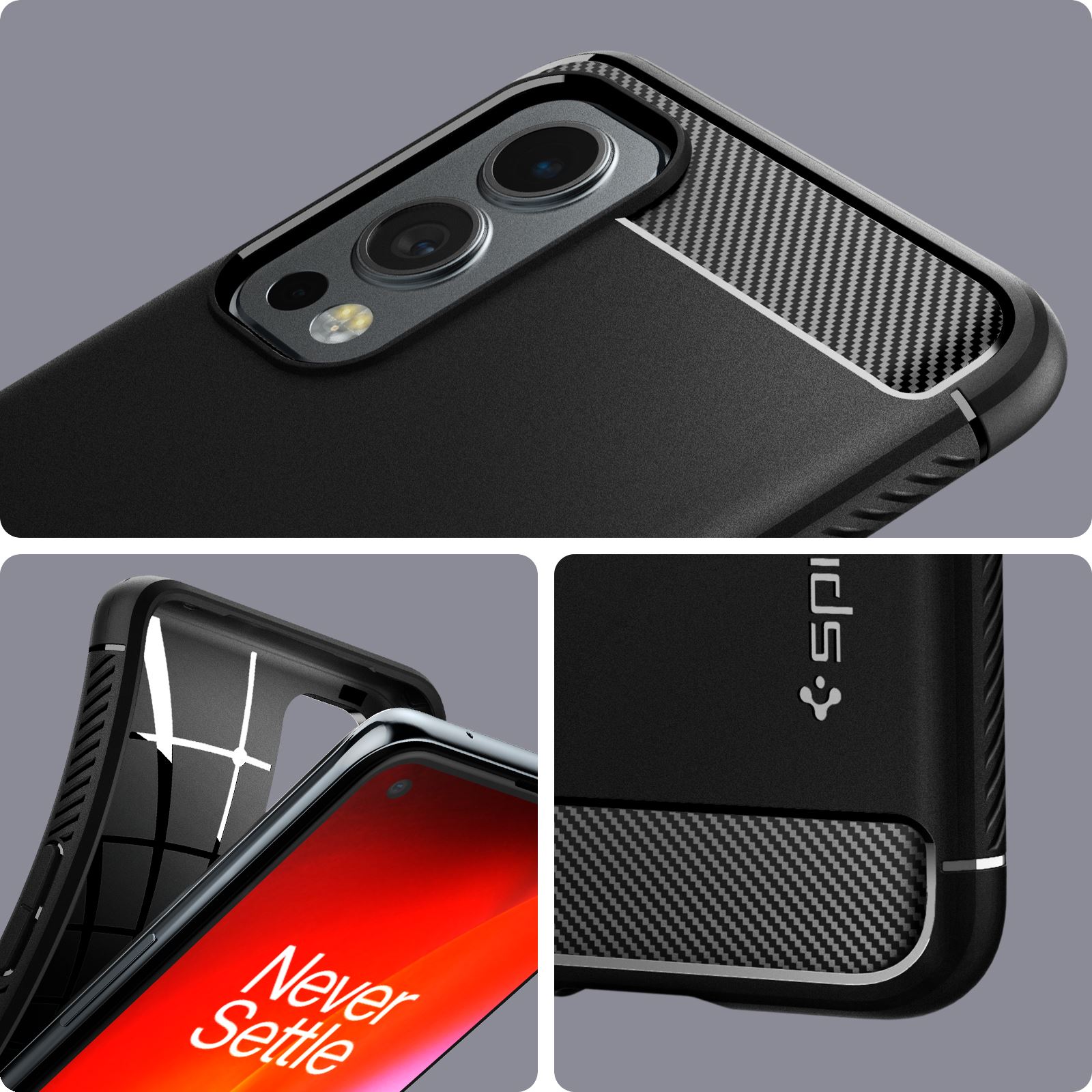 Spigen Rugged Armor, black - OnePlus Nord 2 5G (3)
