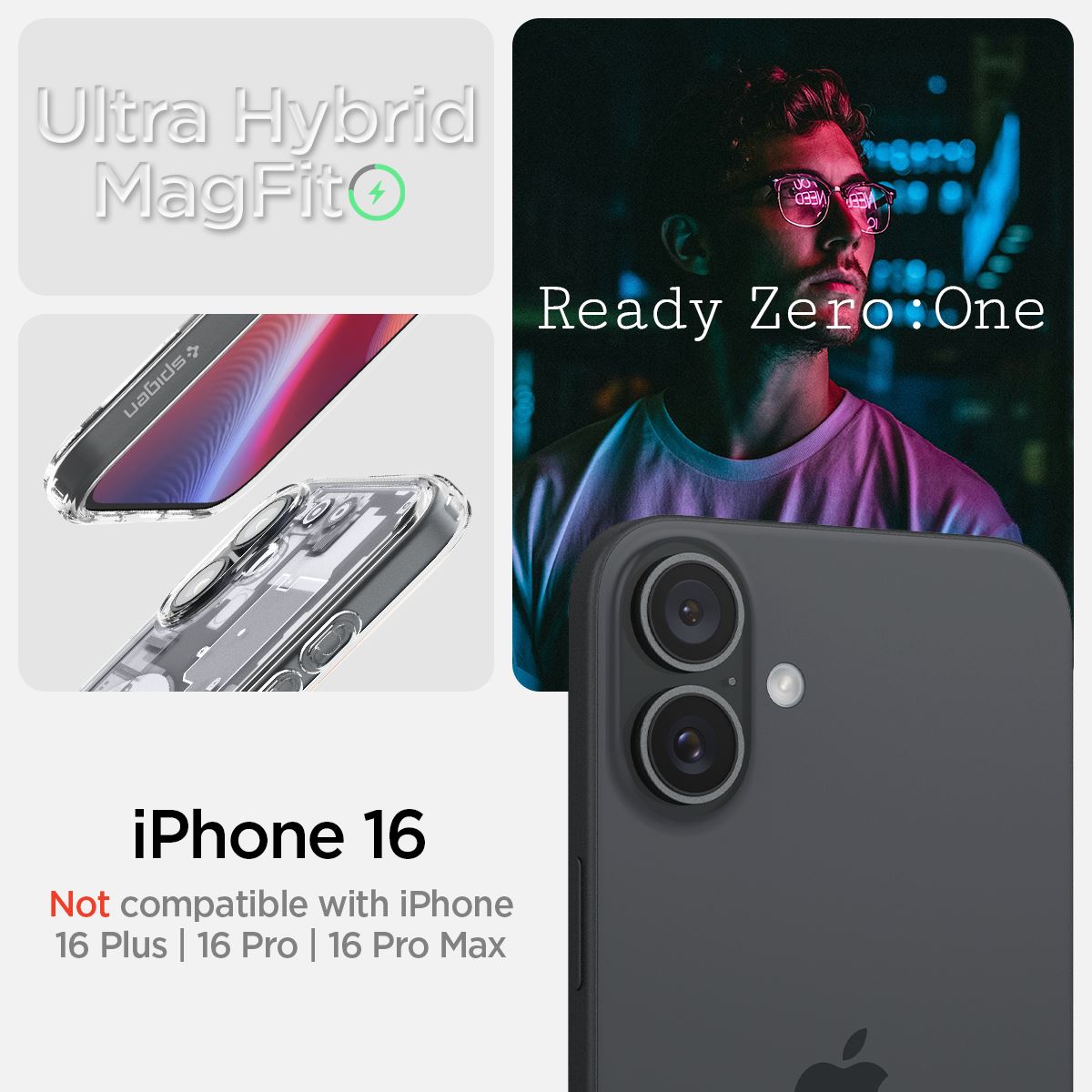 Spigen Ultra Hybrid MagSafe, zero one - iPhone 16 (7)