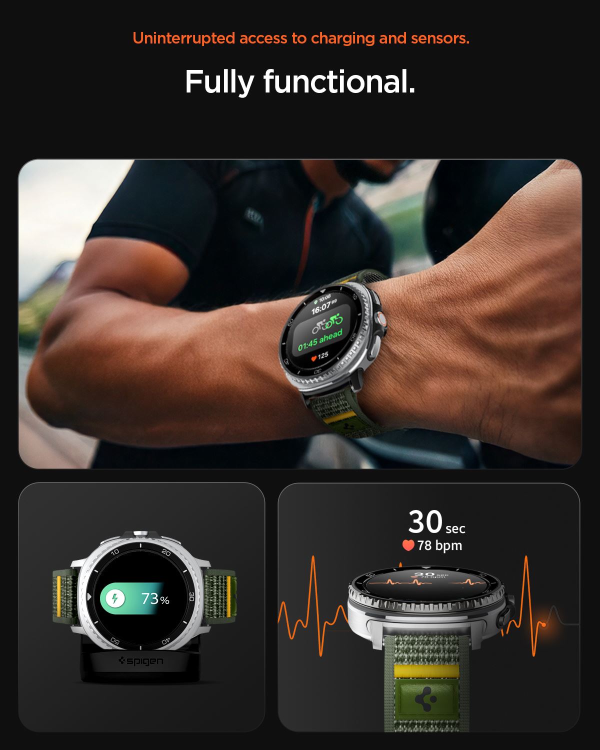 Spigen Athlex Air Band, active green - Samsung Galaxy Watch 8 46mm/44mm/40mm (18)