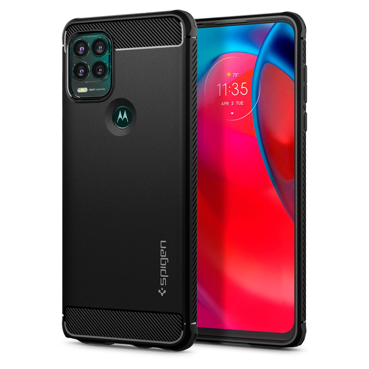 Spigen Rugged Armor, black - Motorola Moto G Stylus 5G (1)