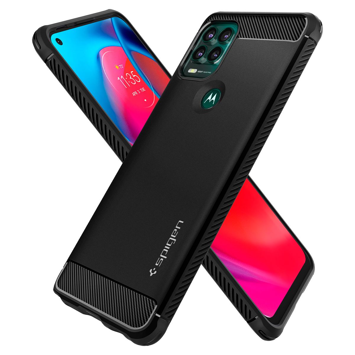 Spigen Rugged Armor, black - Motorola Moto G Stylus 5G (3)