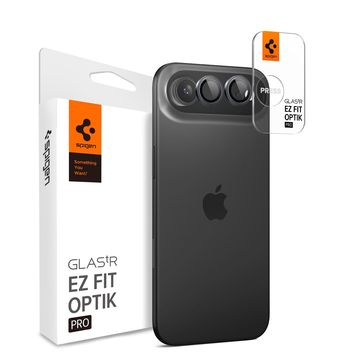 Spigen Glass tR EZ Fit Optik Pro 2 Pack, gray - iPhone Air (1)