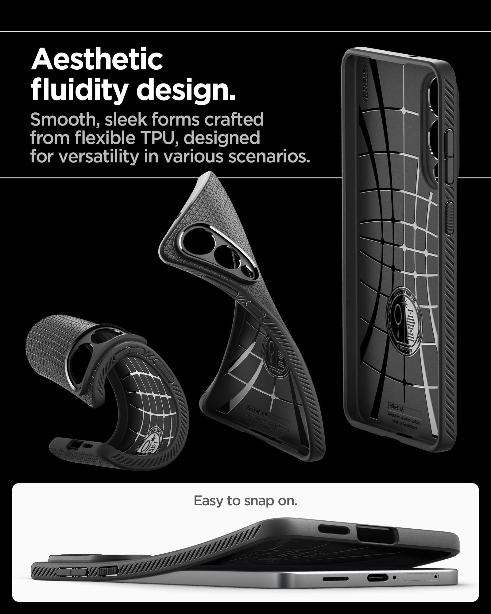 Spigen Liquid Air, matte black - Samsung Galaxy S25 Edge (18)