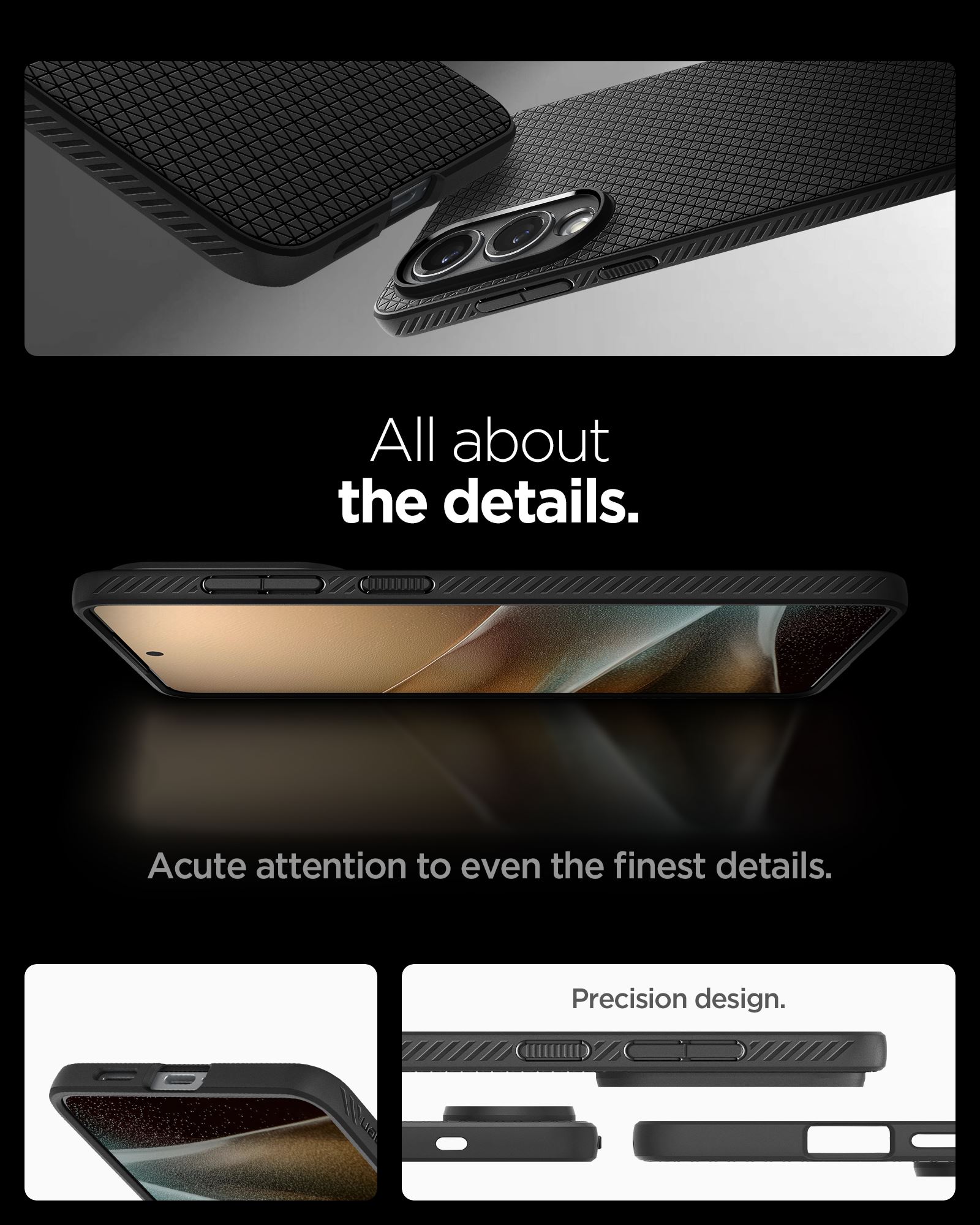 Spigen Liquid Air, matte black - Samsung Galaxy S25 Edge (20)