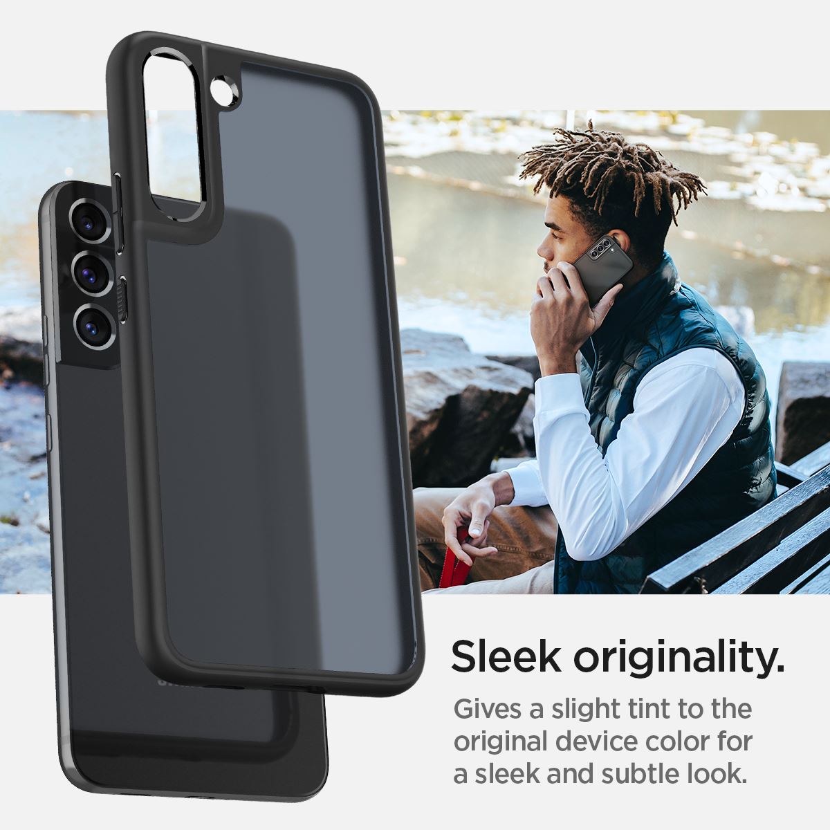 Spigen Ultra Hybrid, frost black - Samsung Galaxy S22 (10)