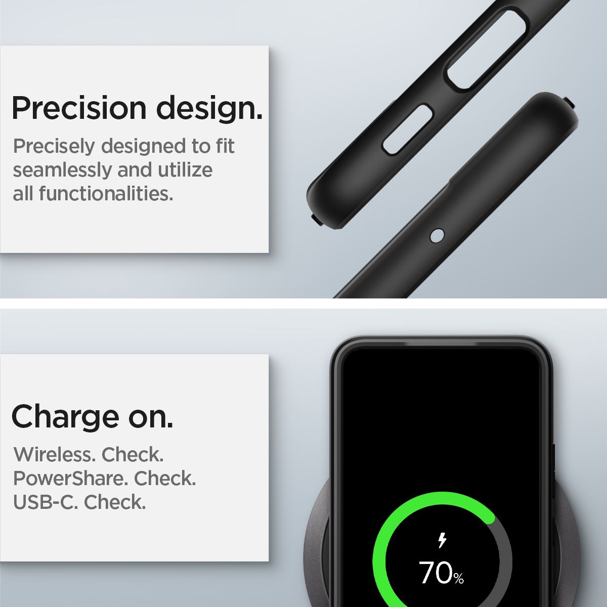 Spigen Ultra Hybrid, frost black - Samsung Galaxy S22 (13)
