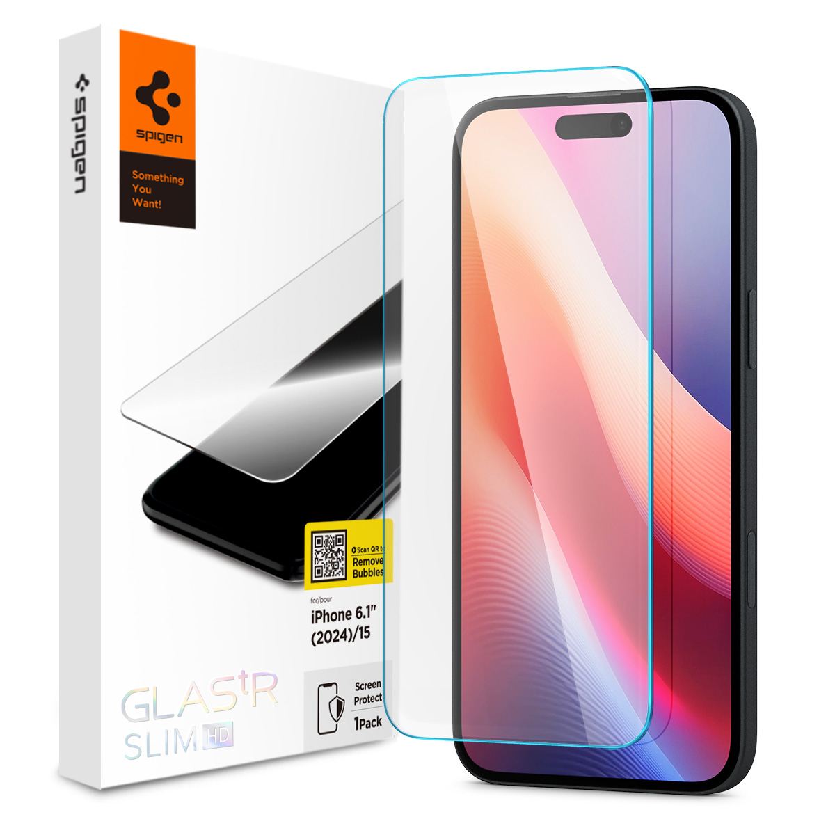 Spigen Glass tR Slim HD 1 Pack, transparency - iPhone 16/15
