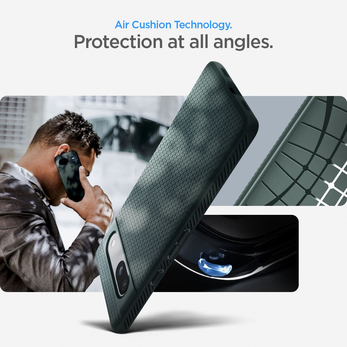 Spigen Liquid Air, abyss green - Google Pixel 8a (16)