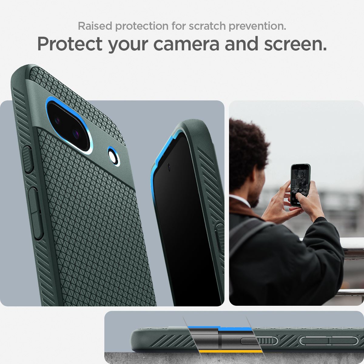 Spigen Liquid Air, abyss green - Google Pixel 8a (17)